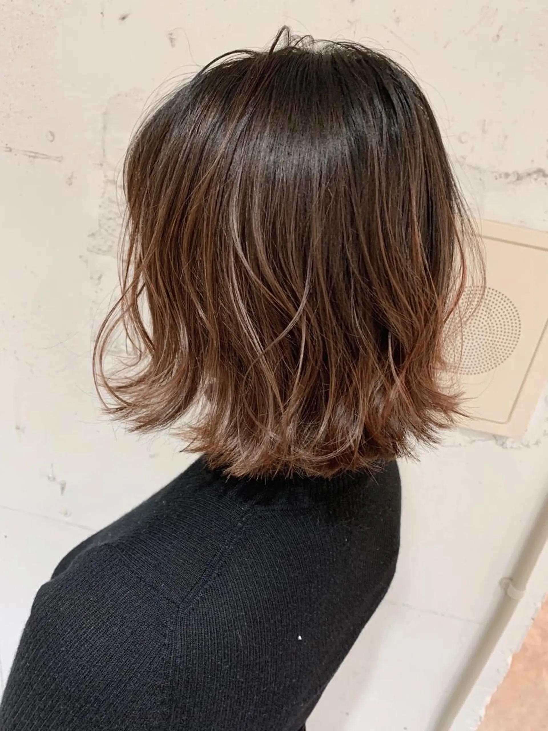 ミディアム カラー カット ヘアカラー トリートメント Fuuu《フゥ》所属・シノザキ/薬院/ボブ /ショート/髪質改善のヘアスタイル