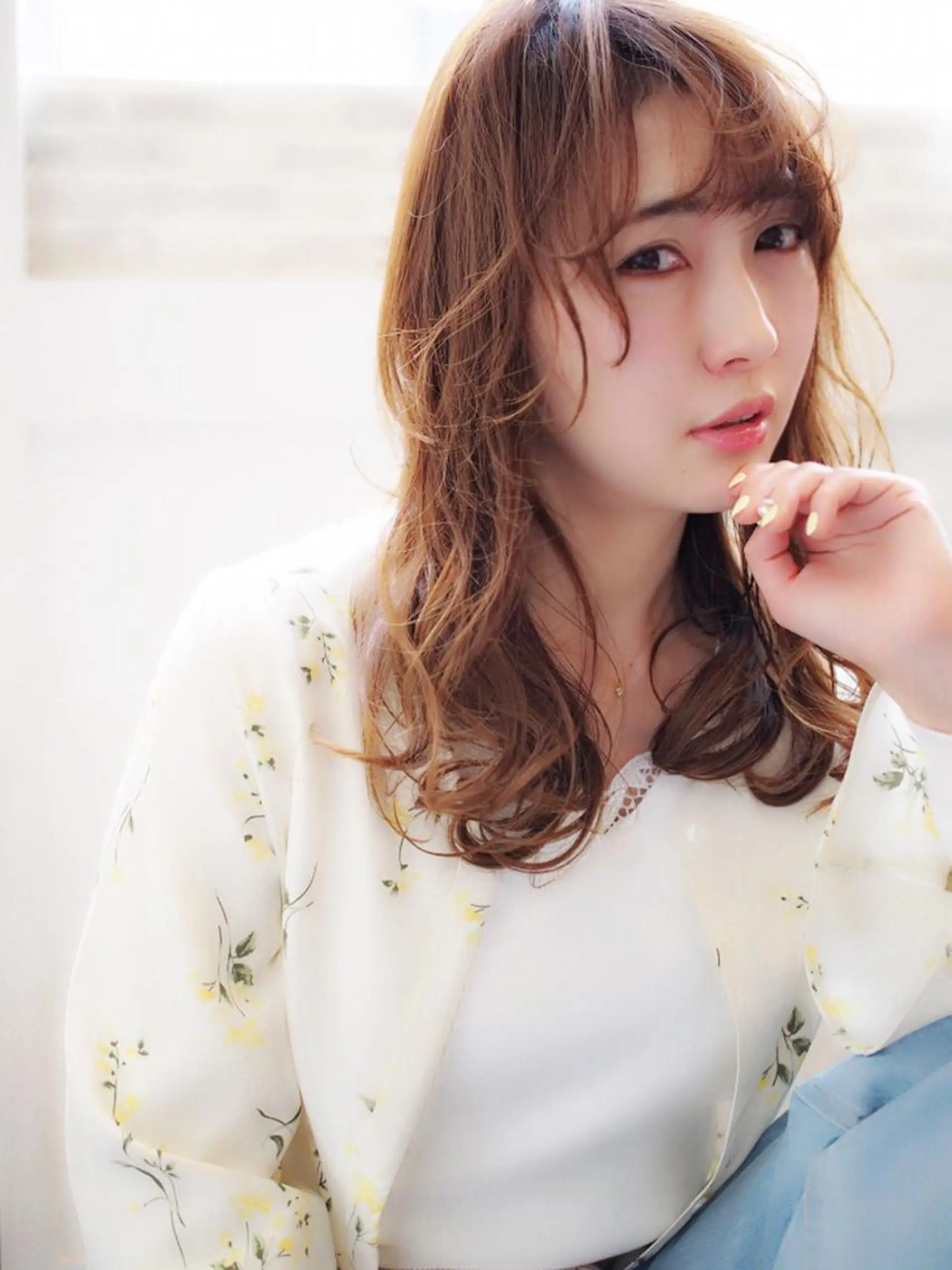 セミロング ほさか しんごのヘアスタイル