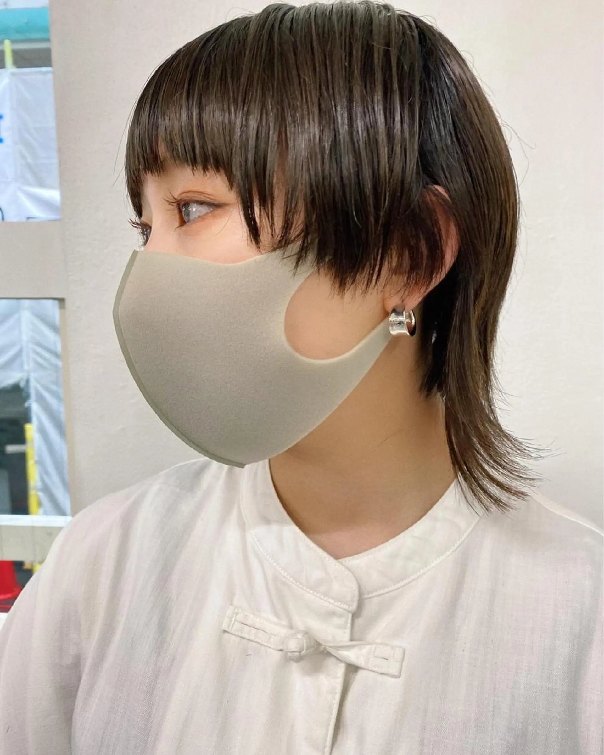 ショート カラー レイヤーウルフ エクステ磯部のヘアスタイル