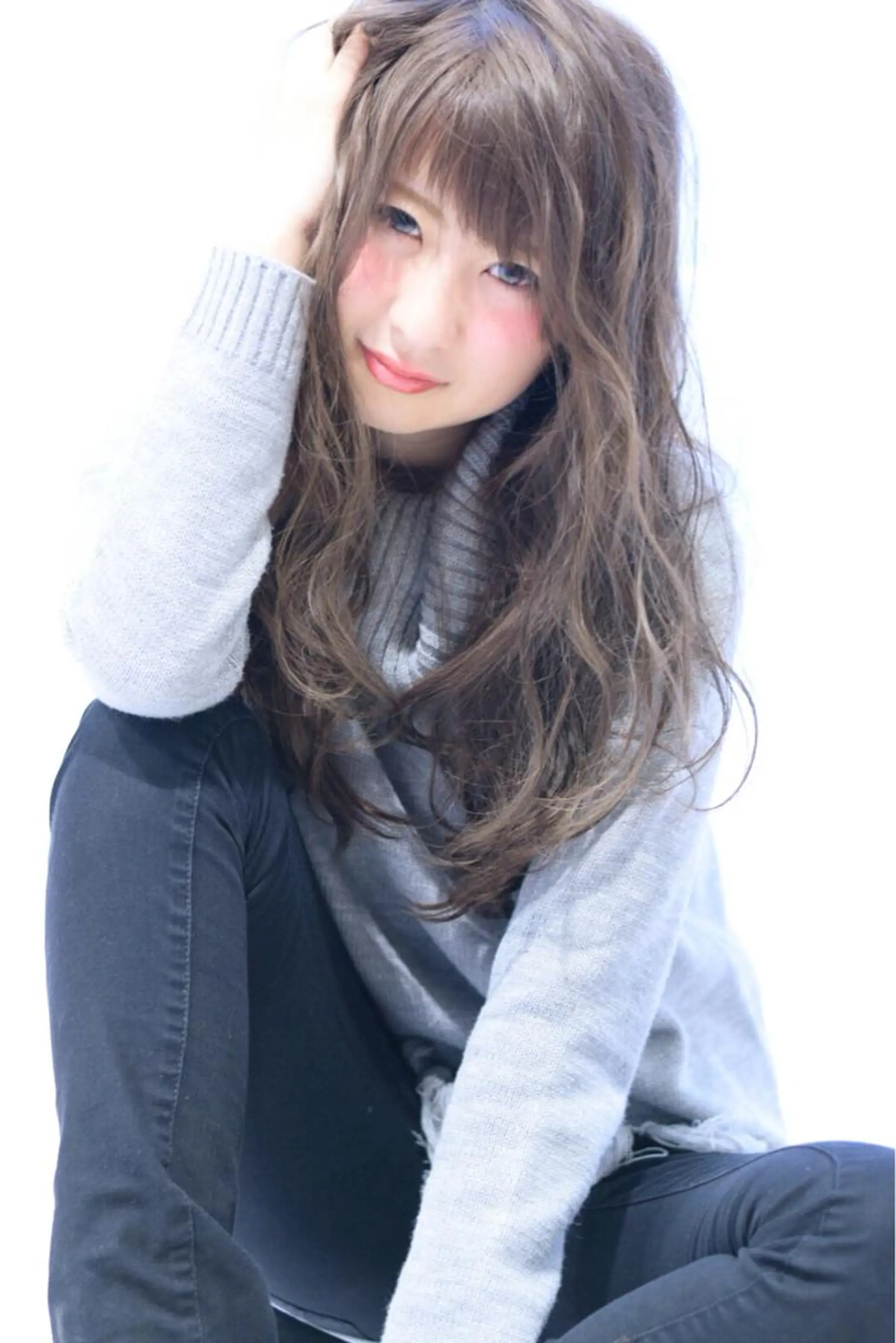 セミロング ヘアカラー MIRIM栄 野田航生のヘアスタイル