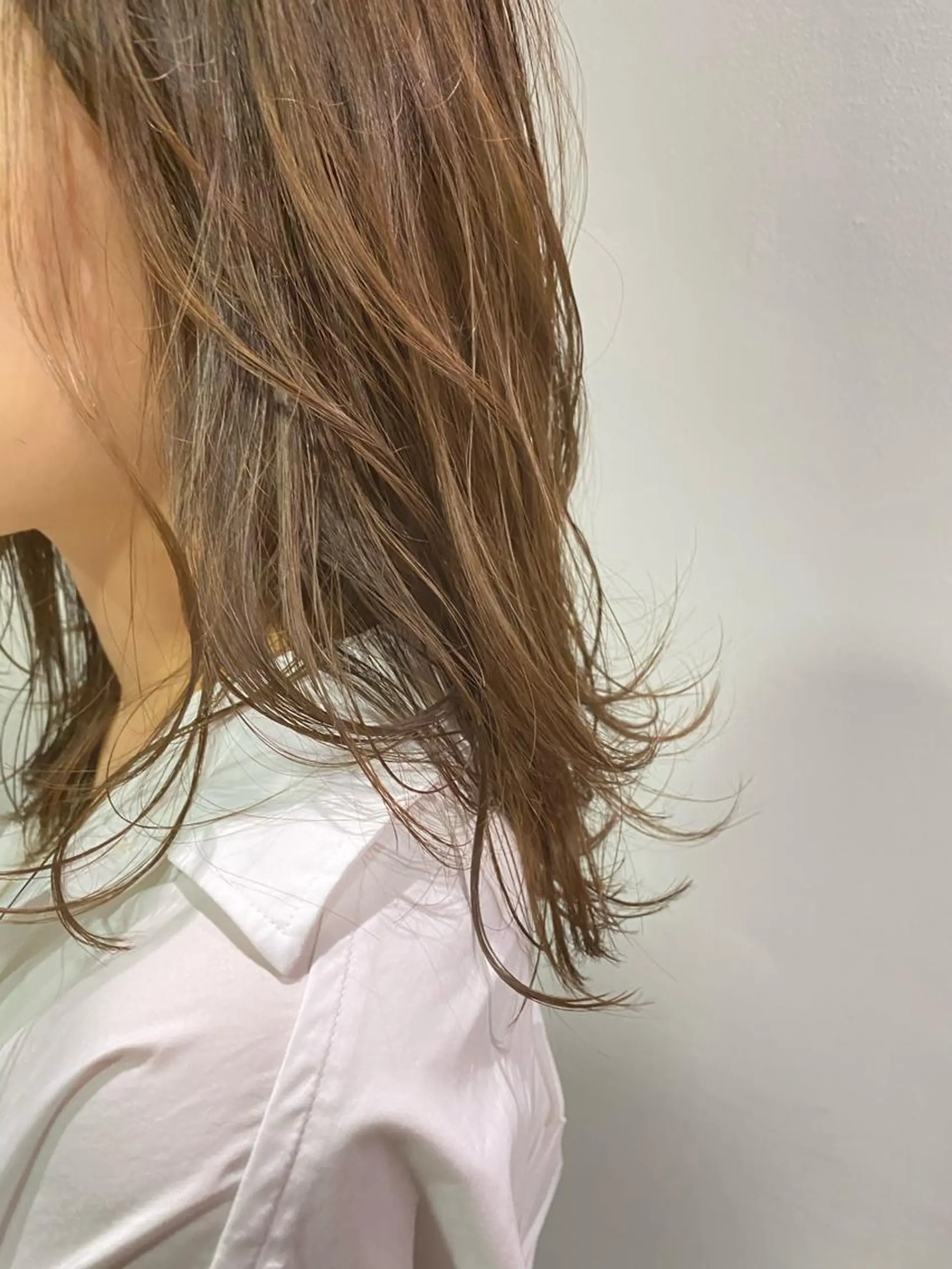 ミディアム カラー 低ダメージパーマ ケアパーマ/武田明大のヘアスタイル