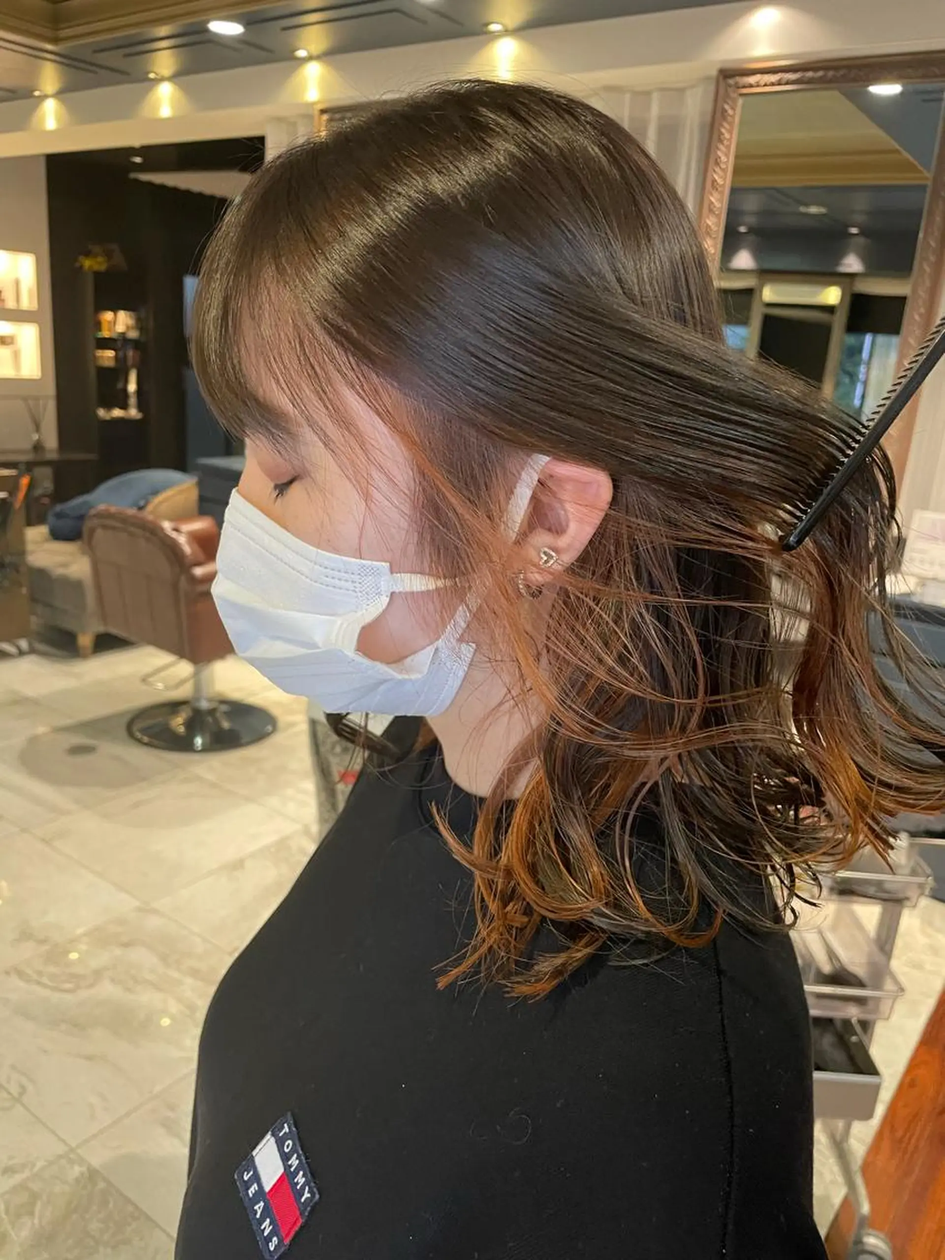 カラー ボブ/艶カラー/ 縮毛矯正/寺岡祐斗のヘアスタイル