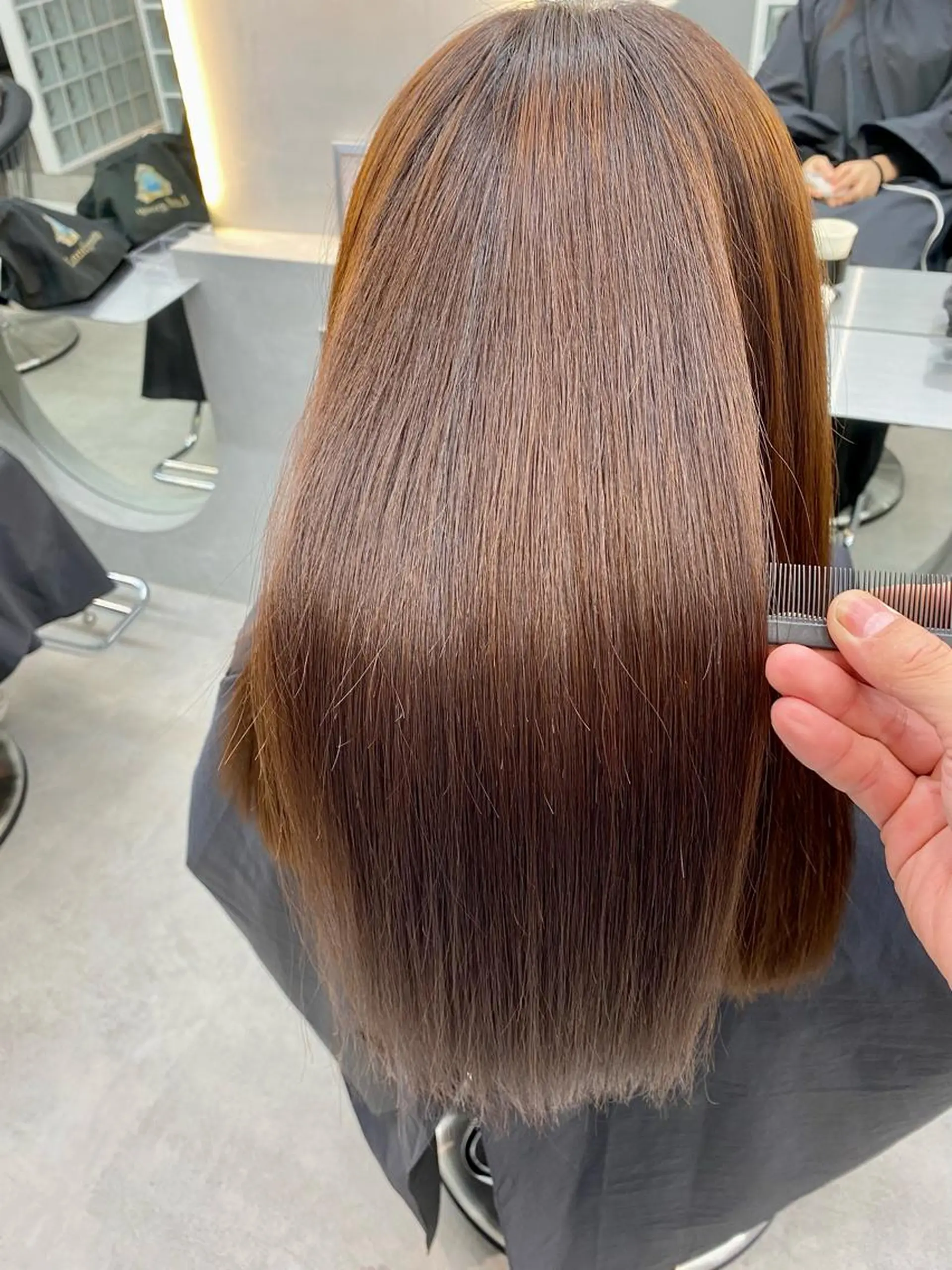 ロング カラー カット ヘアカラー 縮毛矯正 トリートメント 顔周り/ブリーチなし /縮毛矯正🫧伊勢のヘアスタイル