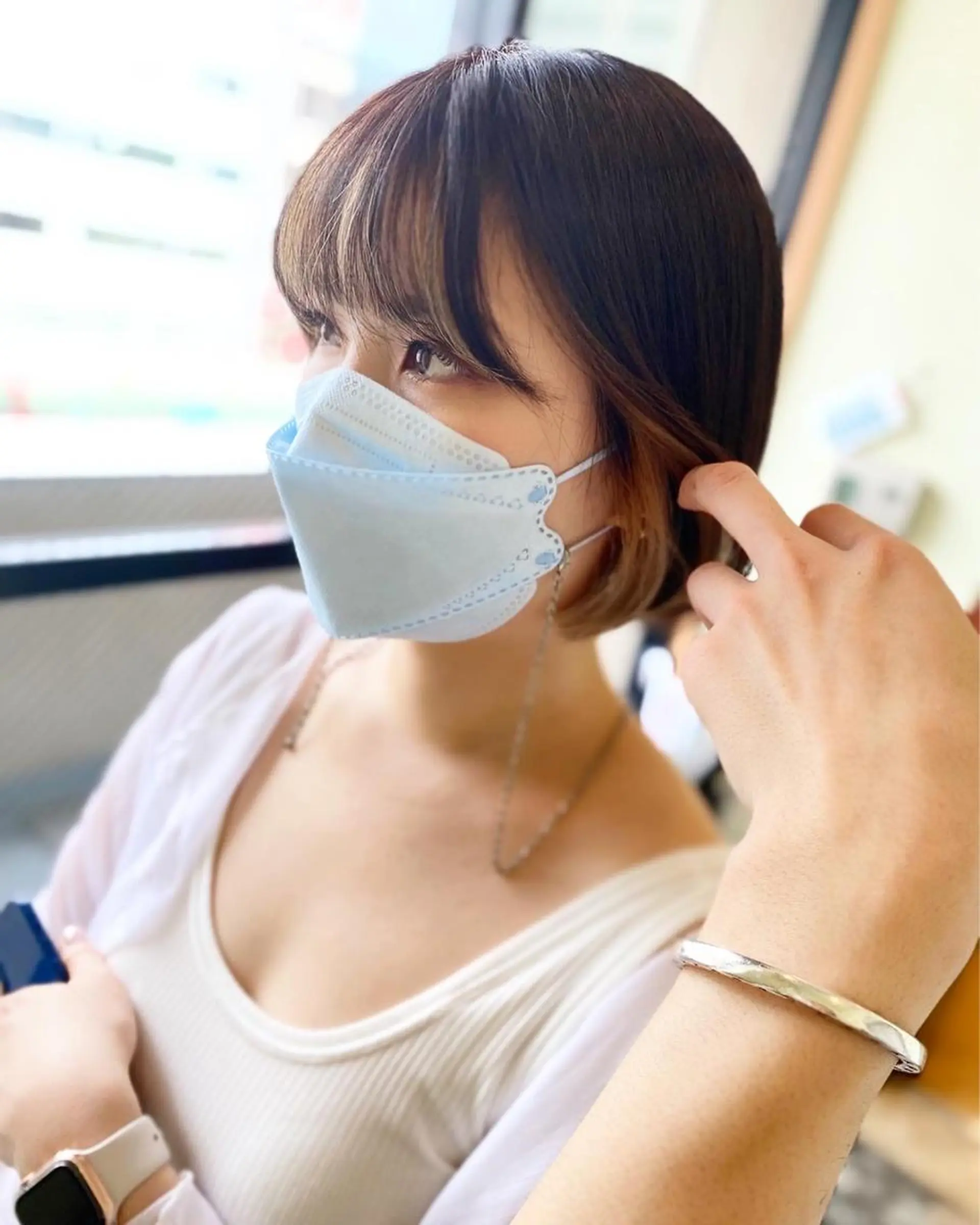 カラー アッシュ バイオレットカラー バイオレットアッシュ カット ヘアカラー トリートメント NUMBER 天王寺YUYAのヘアスタイル