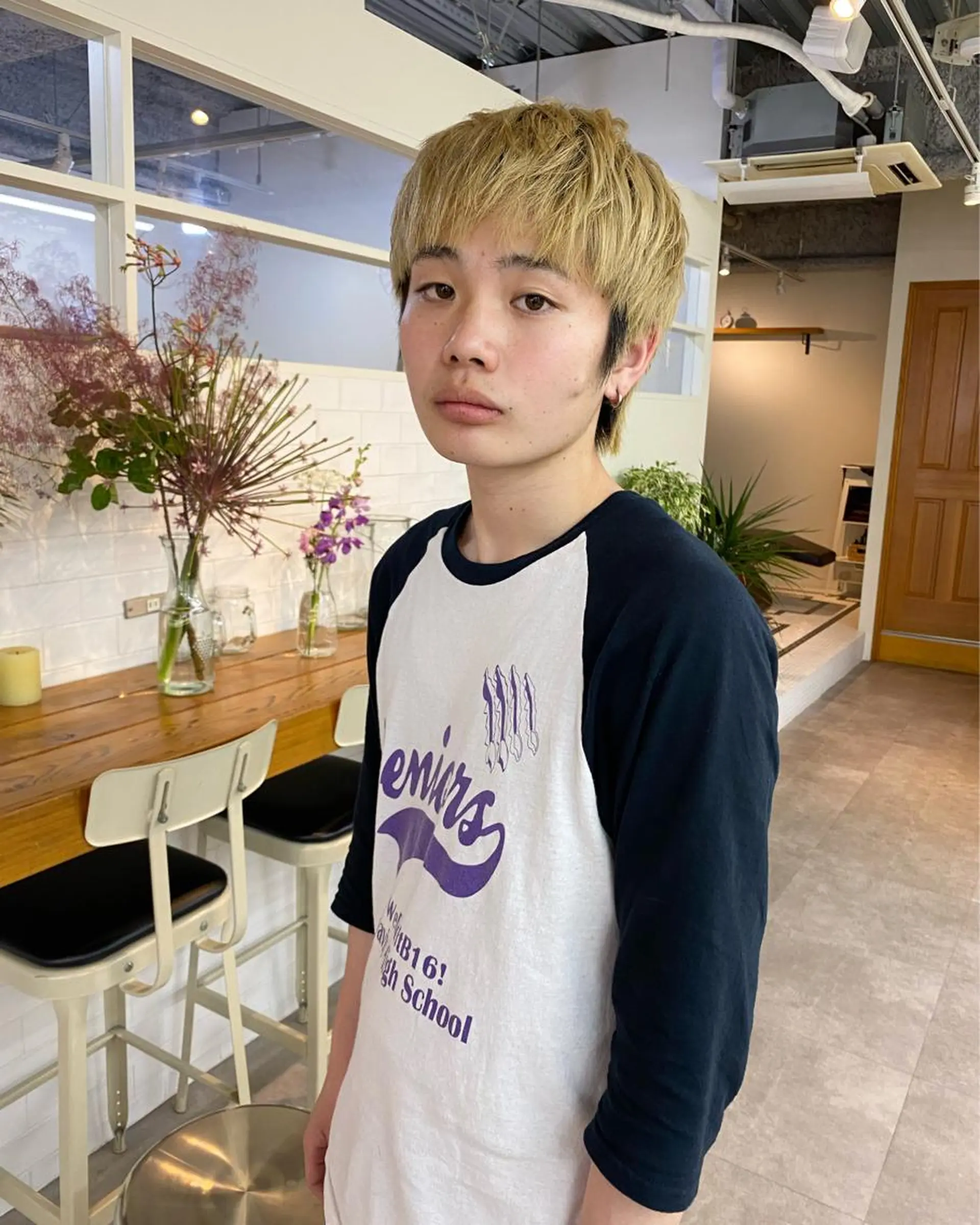 ショート カラー メンズ カット yumeka🩶ボブ 暖色/透け感カラーのヘアスタイル