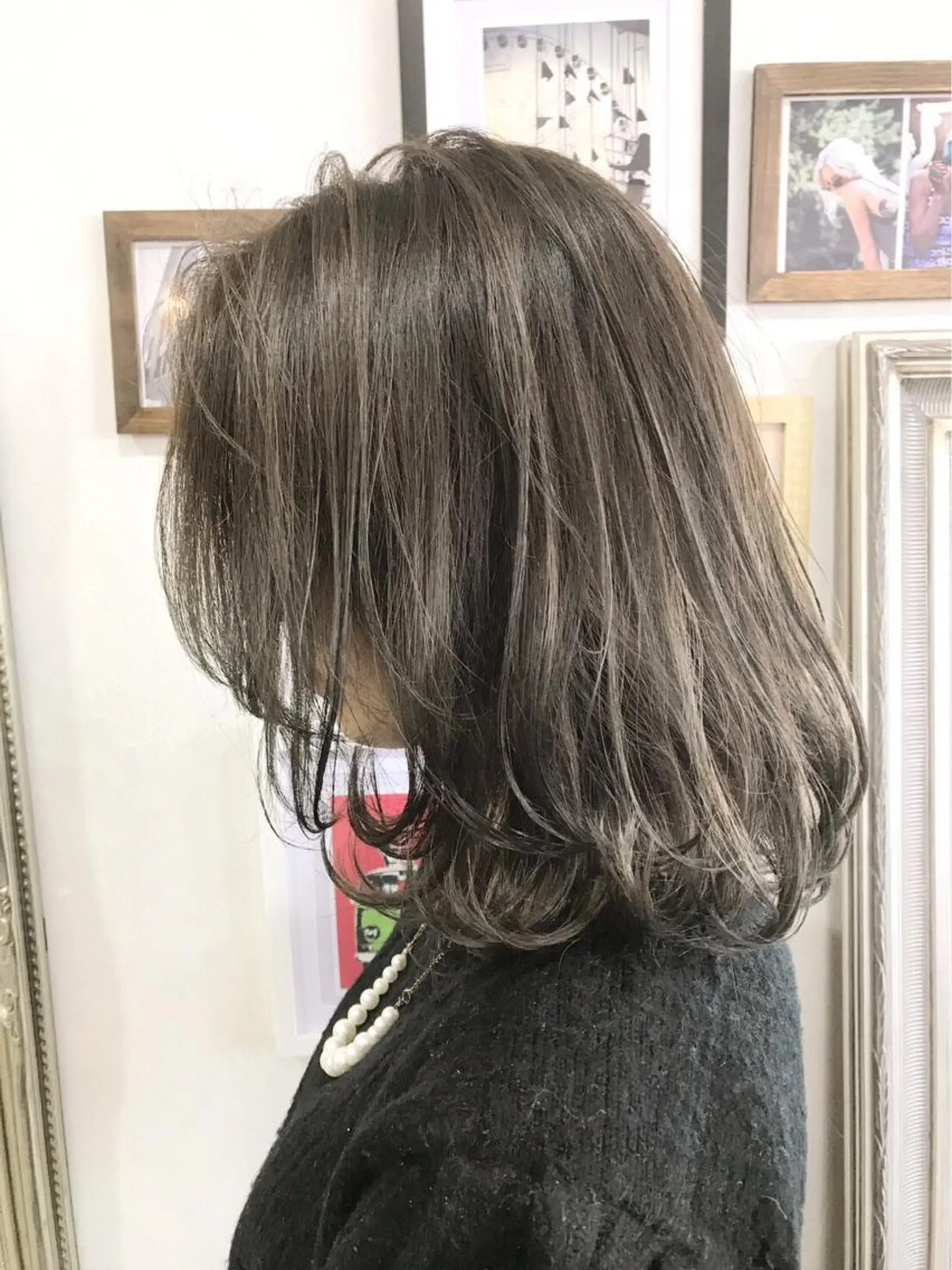 ミディアム カラー パーマ 💘透明感カラー💘 沖本 将宏のヘアスタイル