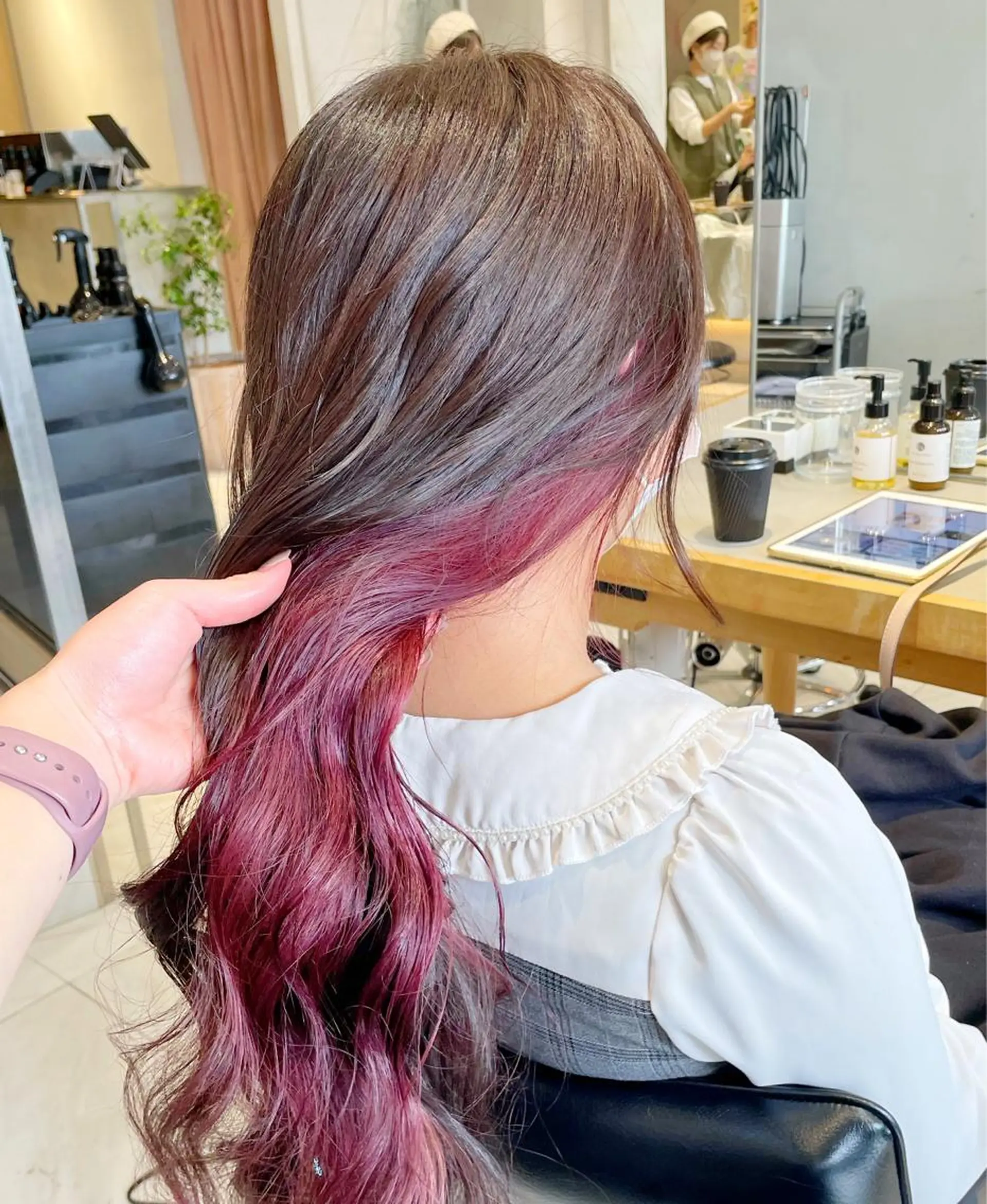 ロング カラー ヘアアレンジ 艶髪/レイヤーカット 🐣misakiのヘアスタイル