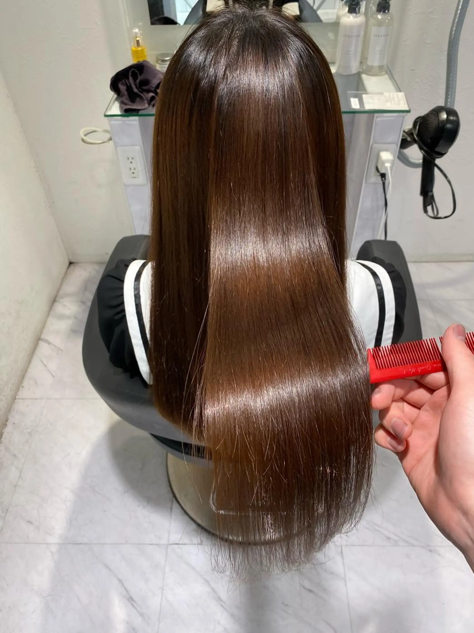 ロング カット トリートメント ヘッドスパ 透明感♡グレージュ ♡ミルクティー♡のヘアスタイル