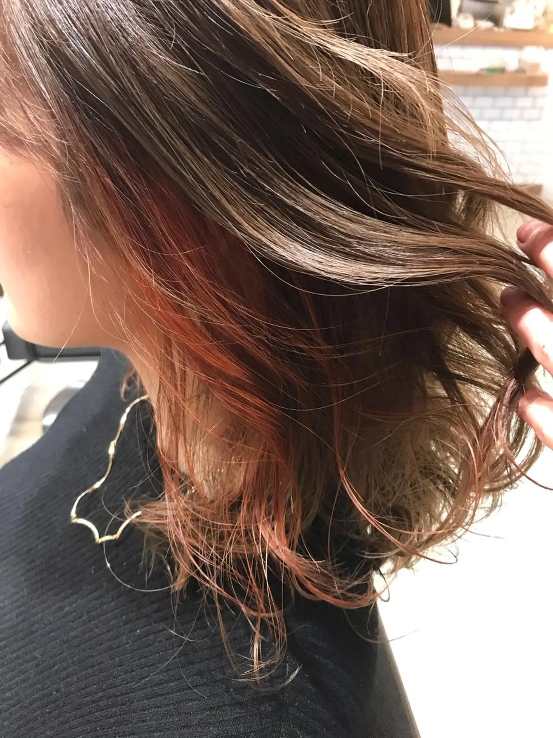 セミロング カラー レイヤー/大人ボブ 渡邉【日吉美容室】のヘアスタイル