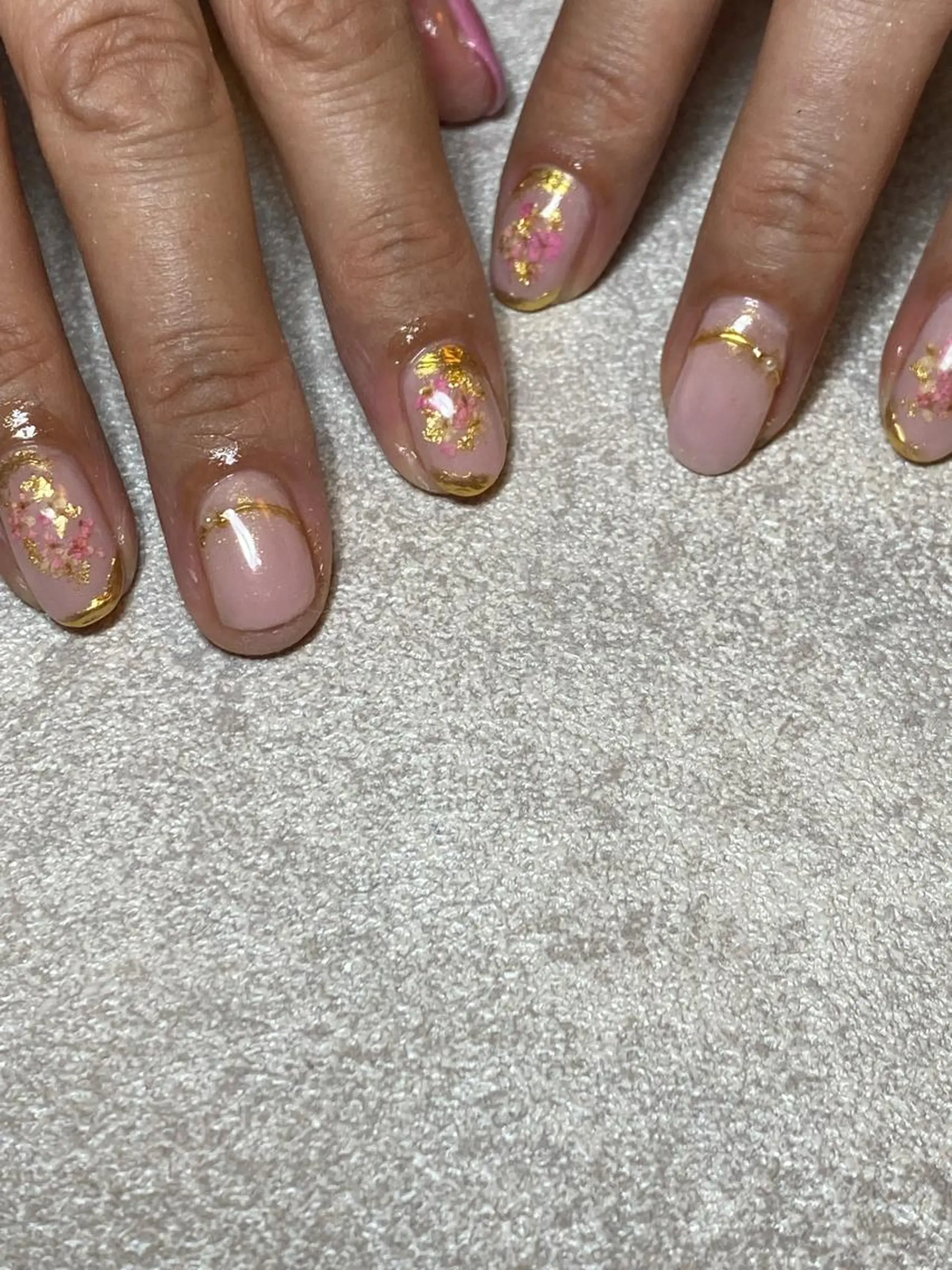 ネイル フレンチネイル ガラスフレンチ ハンドネイル LIll nailのネイルデザイン