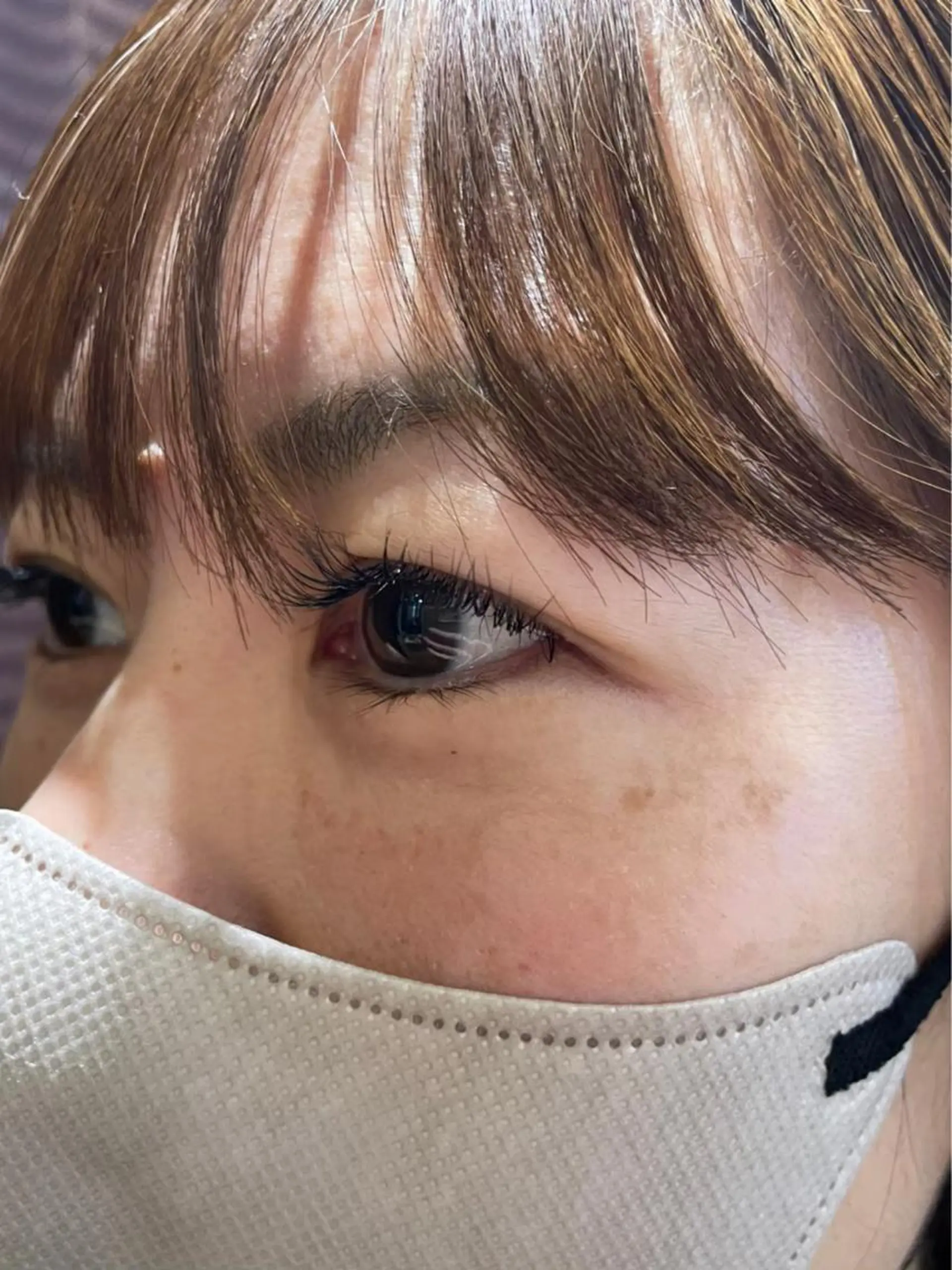 マツエク・マツパ 最高級人毛 100%エクステ茉央のヘアスタイル