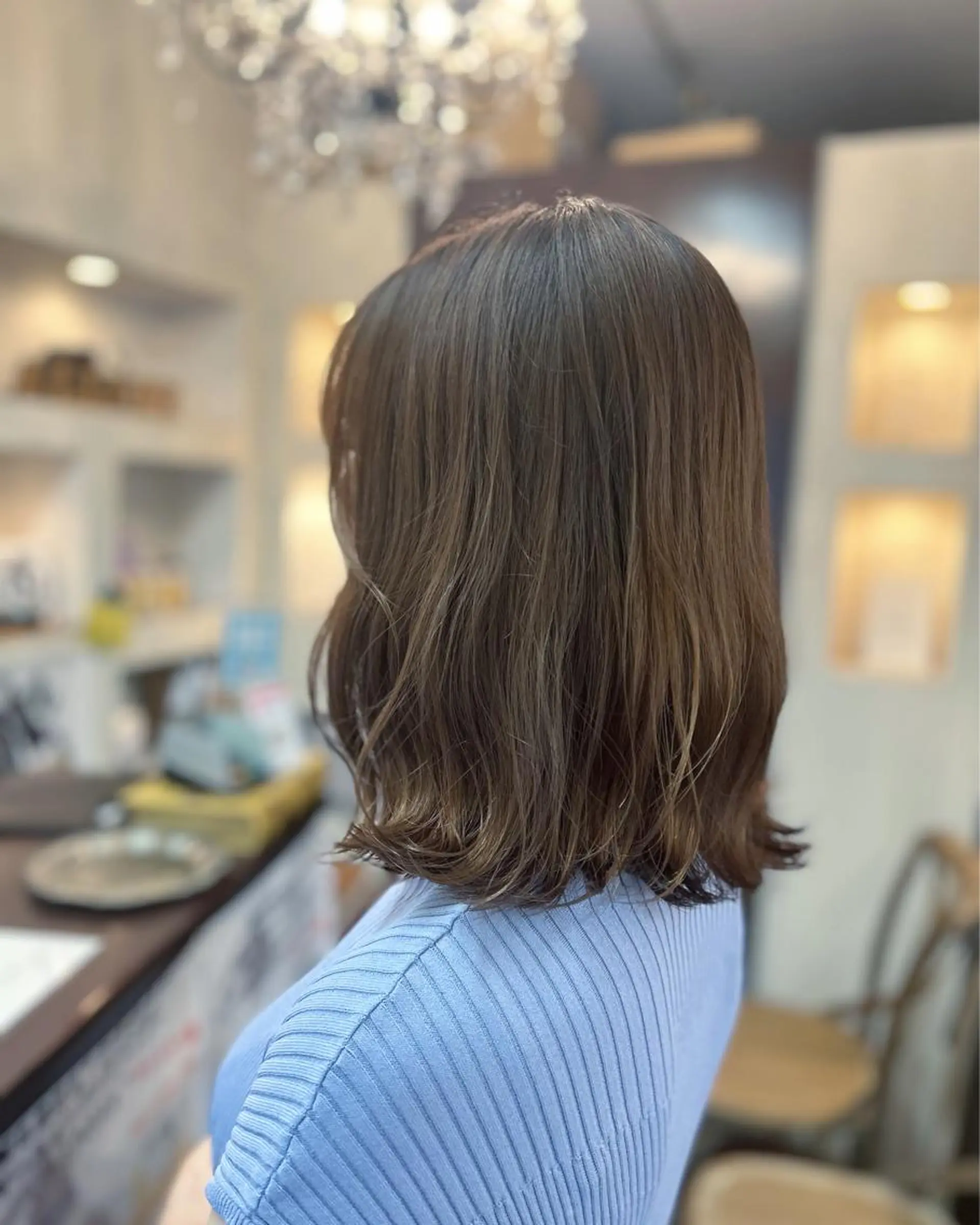 ミディアム 外ハネヘア 【髪質改善】ena 縮毛矯正/落合/新宿のヘアスタイル