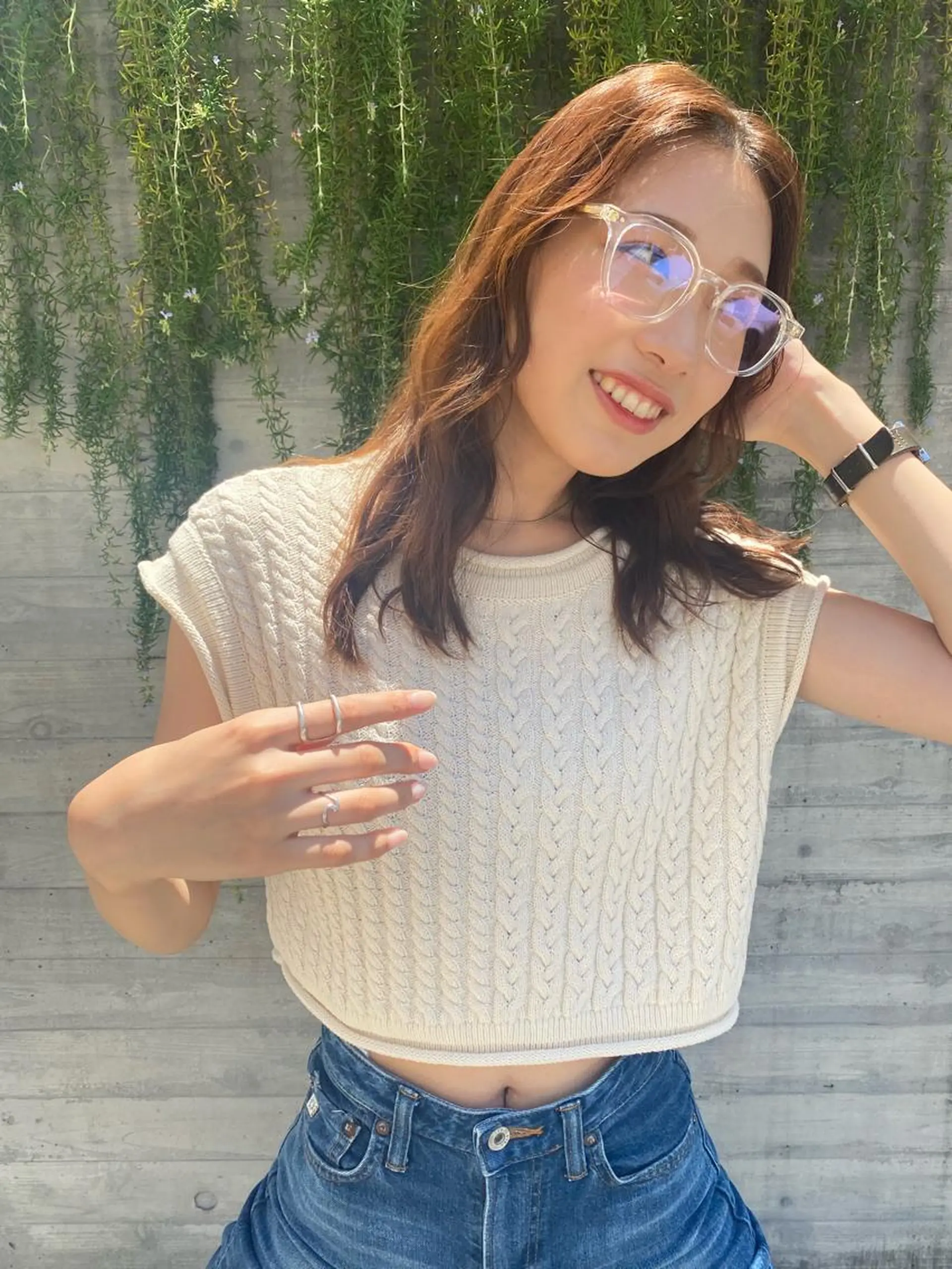 カラー アッシュ ベージュカラー 黒髪 ブルーカラー ブルーブラック 透明感/韓国風 🤍moeka🤍のヘアスタイル