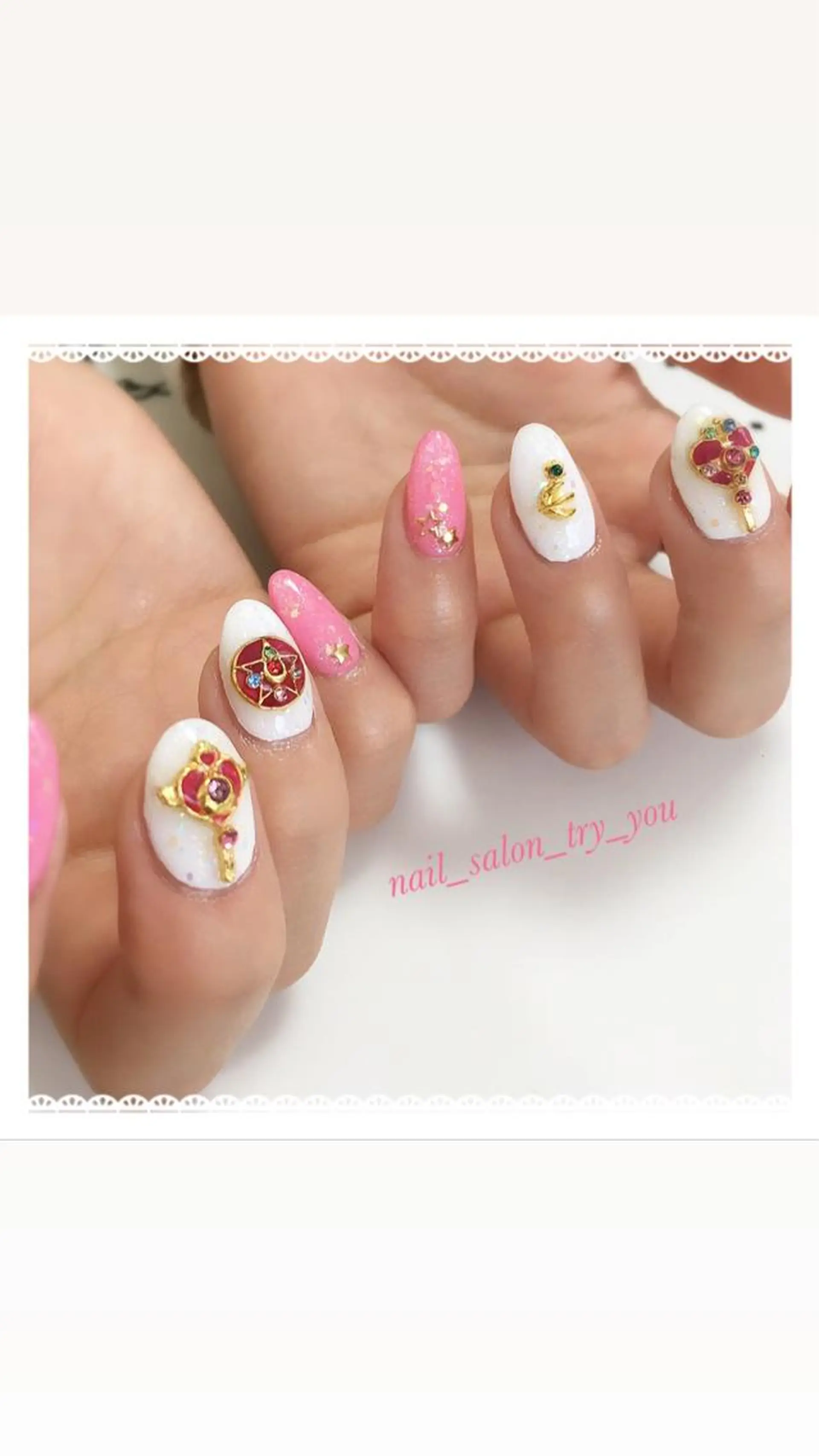 ネイル ストーンネイル ハンドネイル nail_salon try_YOUのネイルデザイン