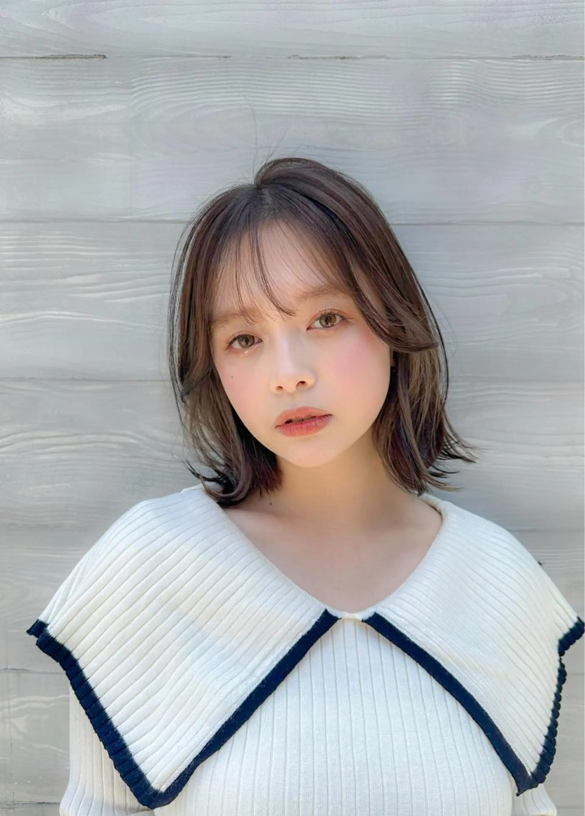 ミディアム カラー シールエクステ ミディアムパーマ ブリーチ ケアブリーチ ダブルカラー 新宿/韓国風レイヤー 髪質改善/渋谷直樹のヘアスタイル