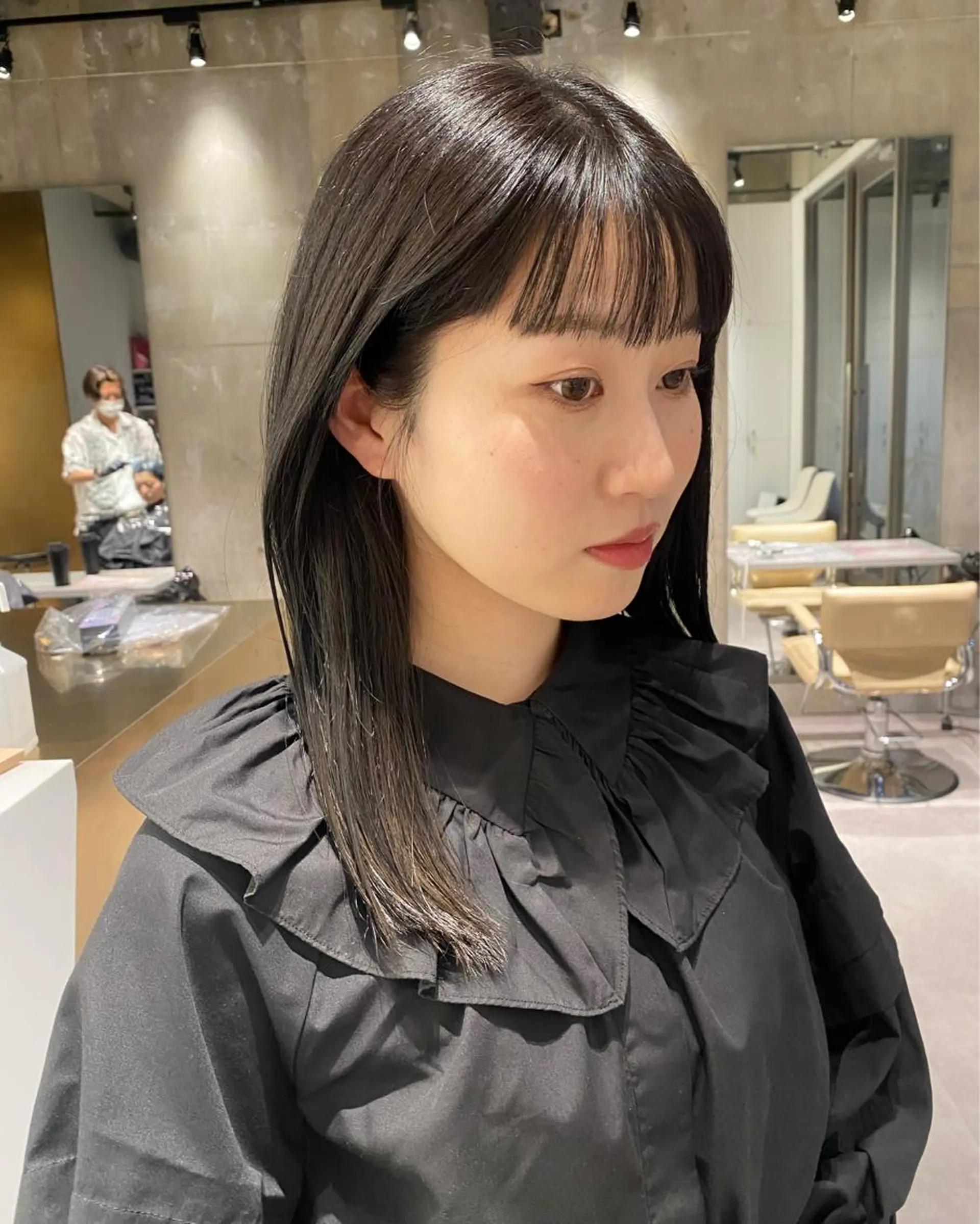 ロング カラー ワイドバング カット mina🪐立川駅/ 無料ショートカットのヘアスタイル