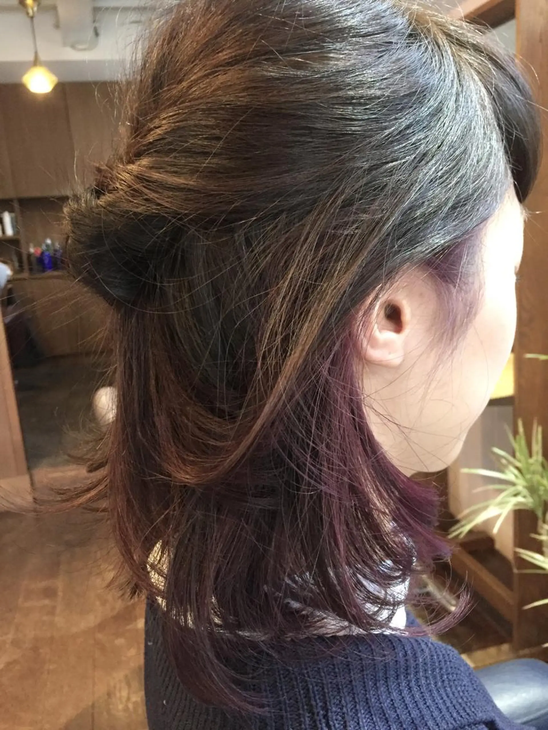 ショート ミディアム セミロング カラー インナーカラー パープルカラー トリートメント 原宿サロン代表 デザインカラー伊藤卓のヘアスタイル