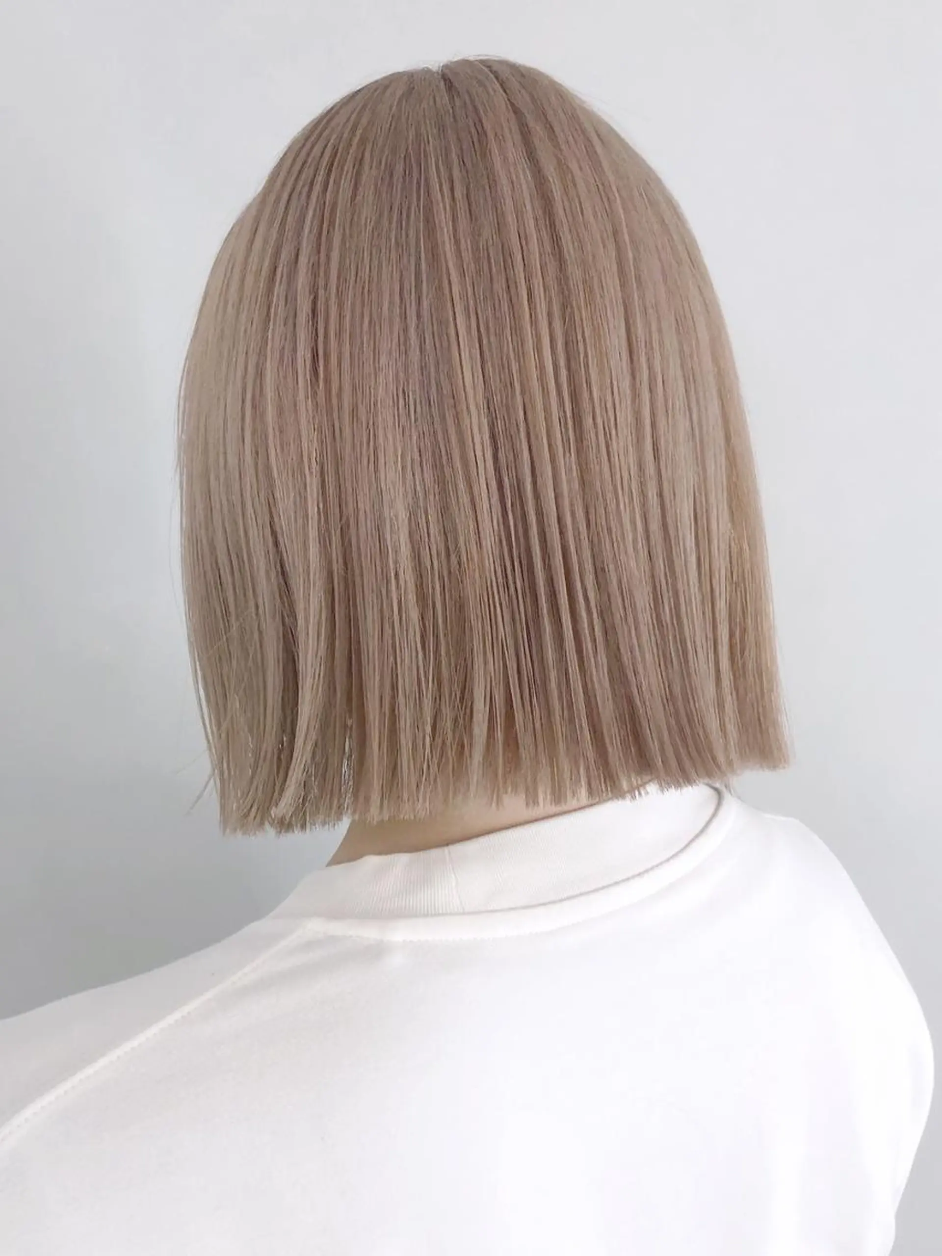 ミディアム カラー パーマ ヘアアレンジ ベージュカラー ミルクティーベージュ ボブ ITbyALBUM 中野店のヘアスタイル