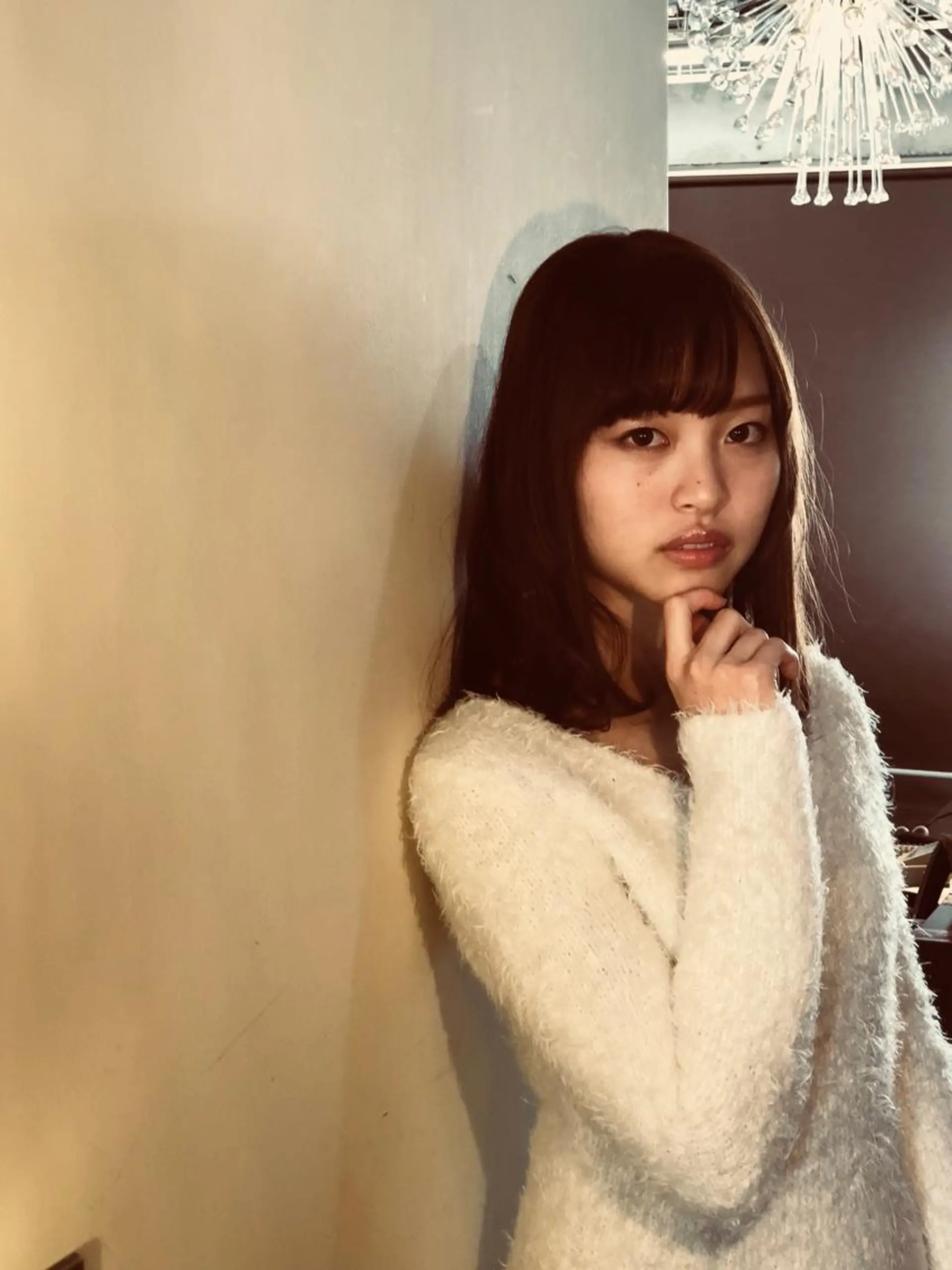 セミロング カラー ベージュカラー オリーブベージュ 及川 祐輔のヘアスタイル