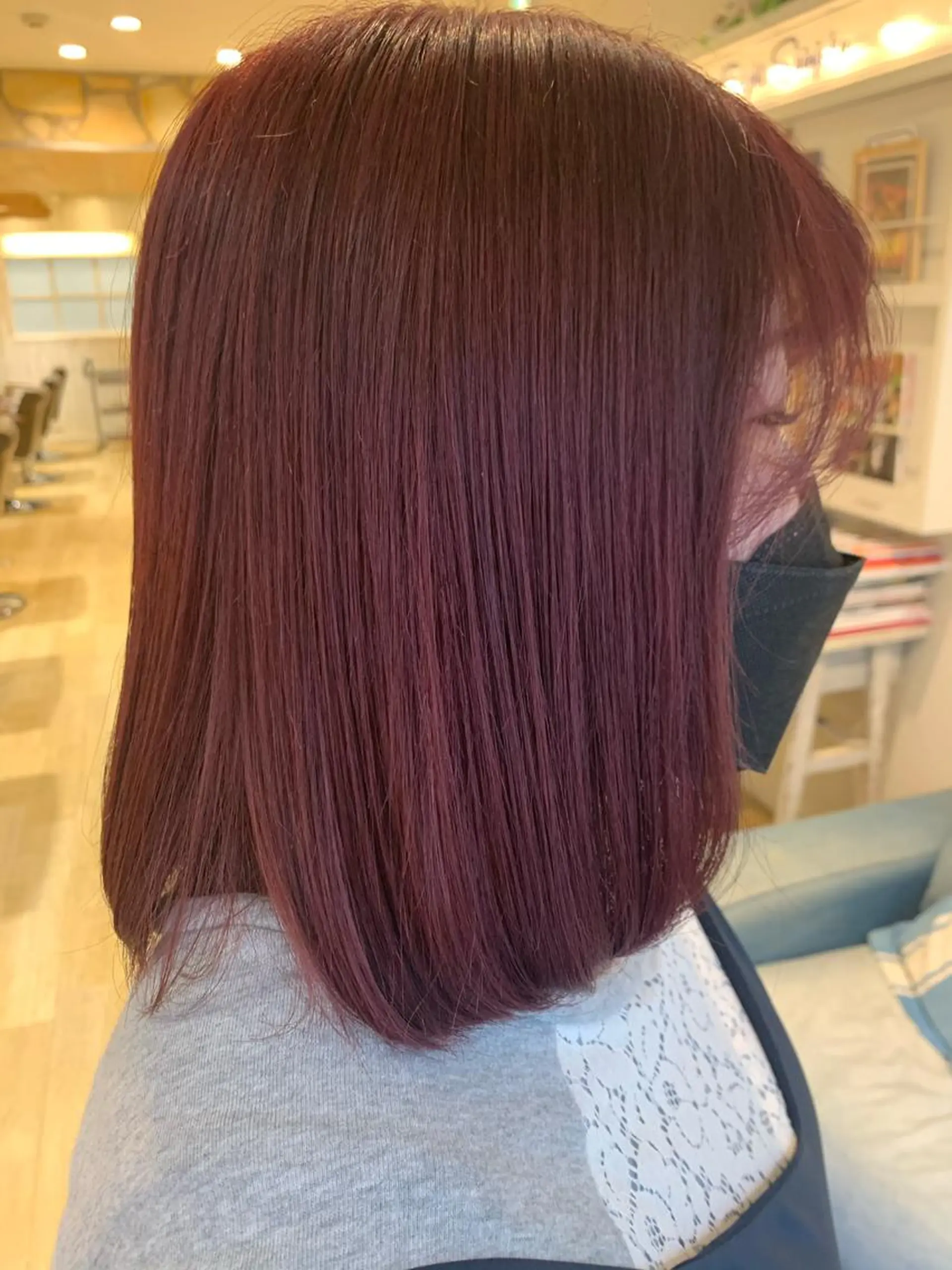 ミディアム ヘアカラー トリートメント 渋谷ハイトーン/ デザインカラー阿部のヘアスタイル