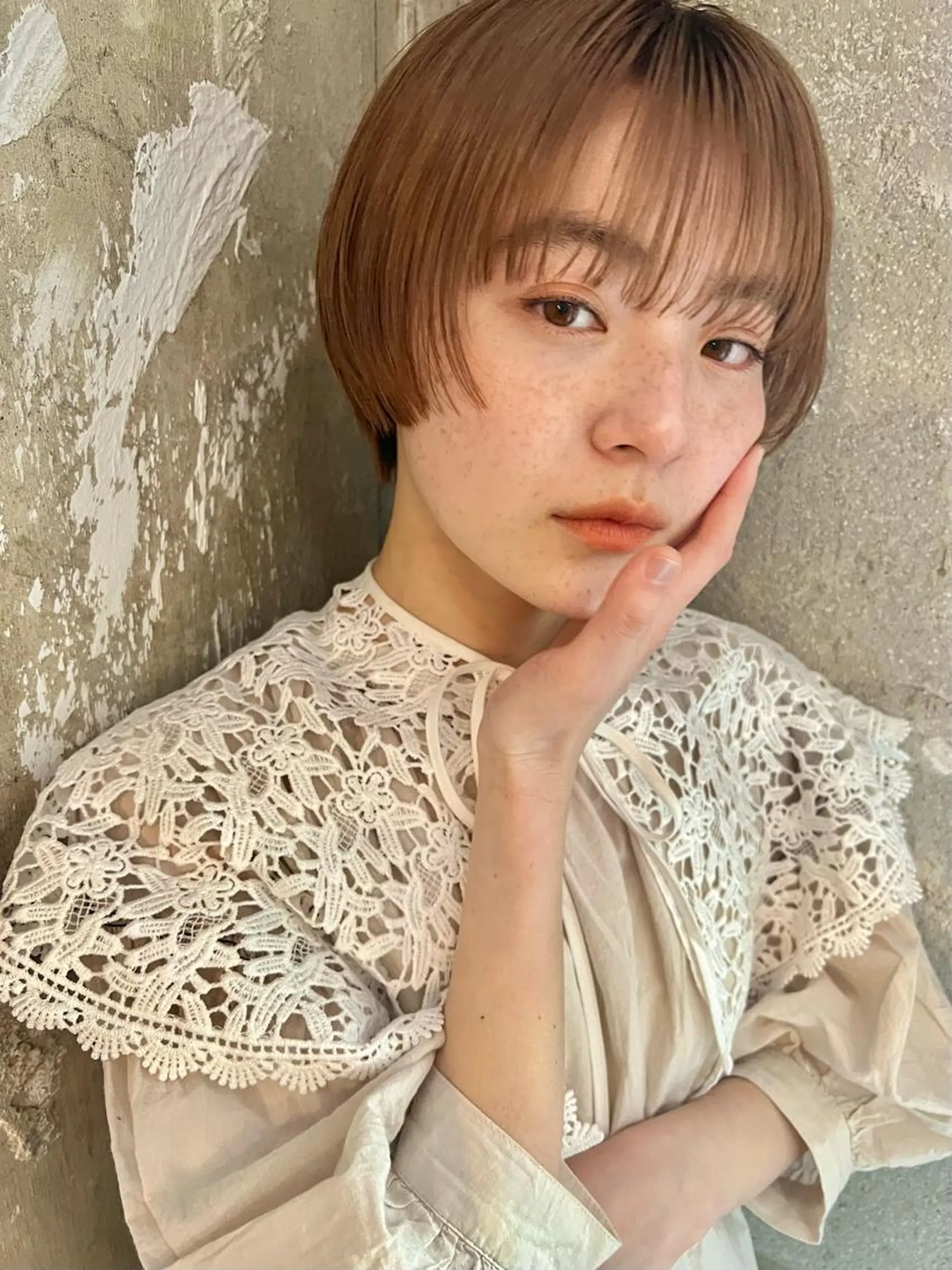 ショート カラー ヘアカラー 暖色カラー/ブリーチ /かしむらゆうかのヘアスタイル