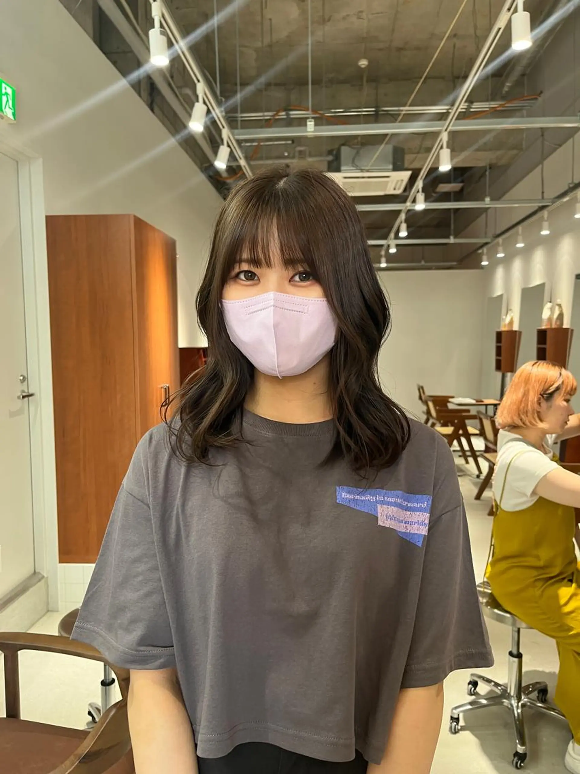 ミディアム くびれヘア 加藤 悠真のヘアスタイル