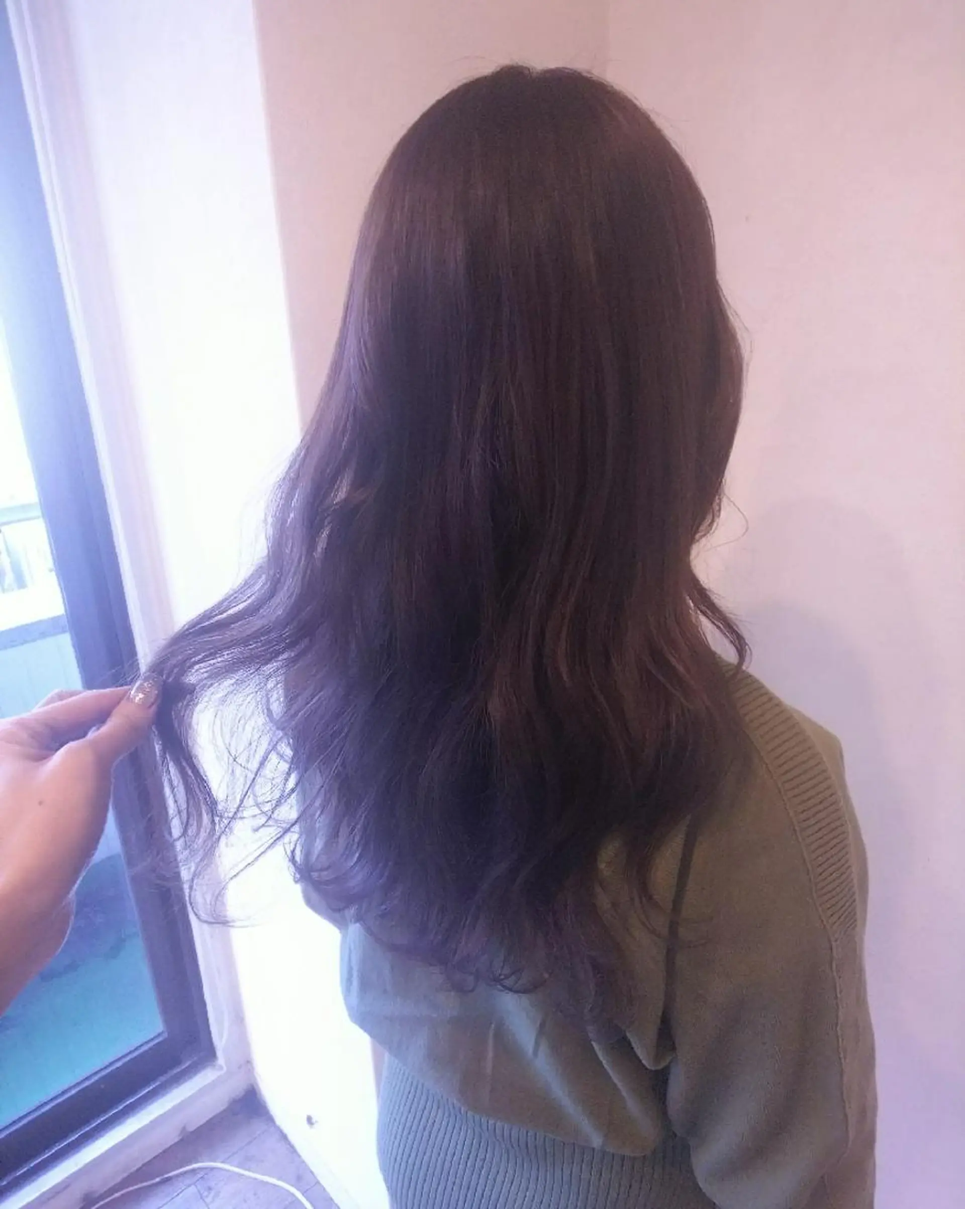 ロング カラー ラベンダーカラー シルバー RU RIのヘアスタイル