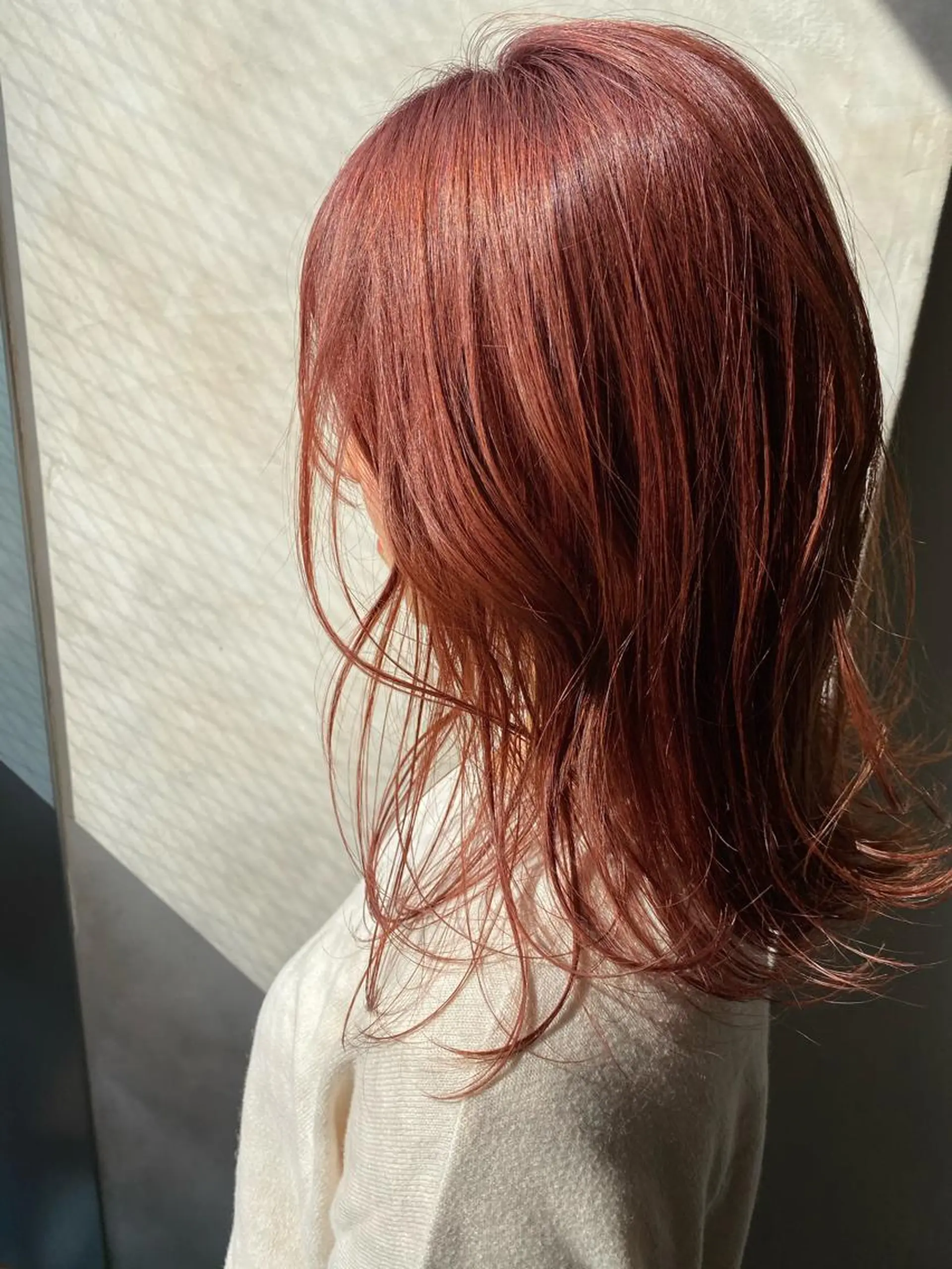 カラー ブリーチ ケアブリーチ ピンクカラー Keshiki大名 安部 真輝のヘアスタイル