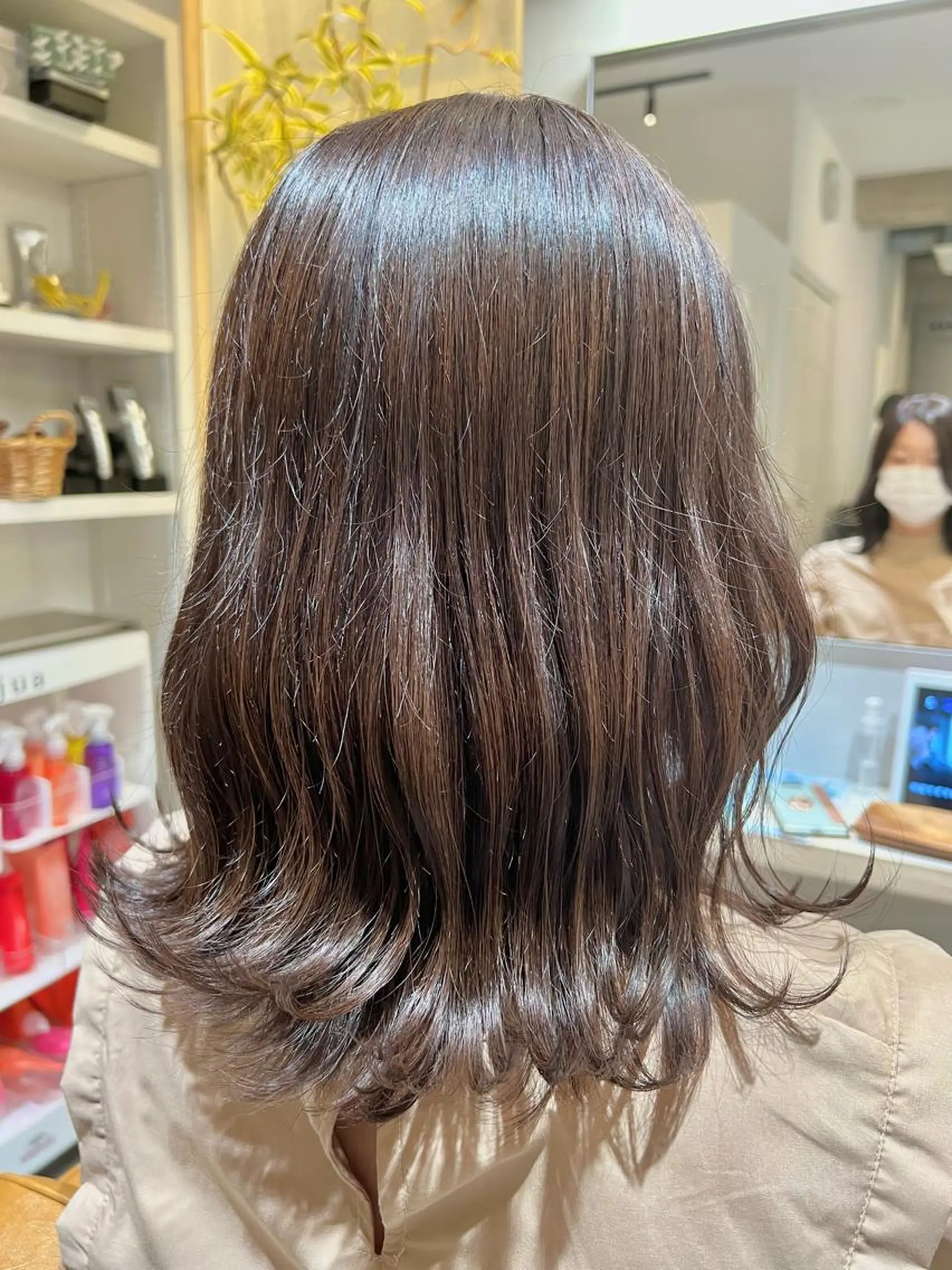 ミディアム カラー カット ヘアカラー 縮毛矯正×艶カラー /中村勇太のヘアスタイル