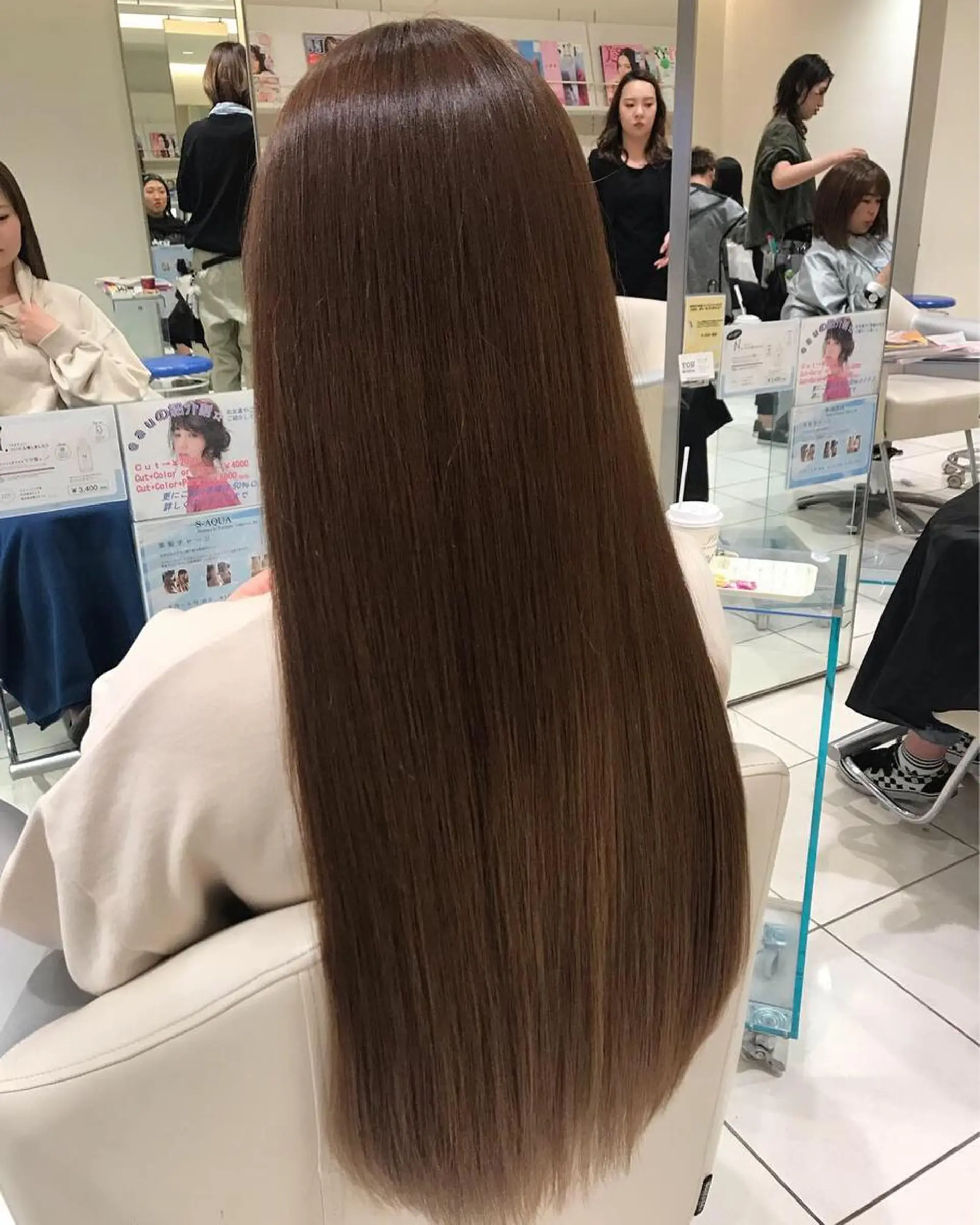 ロング カラー パーマ ヘアカラー トリートメント MODE K´s eau髪質改善特化のヘアスタイル