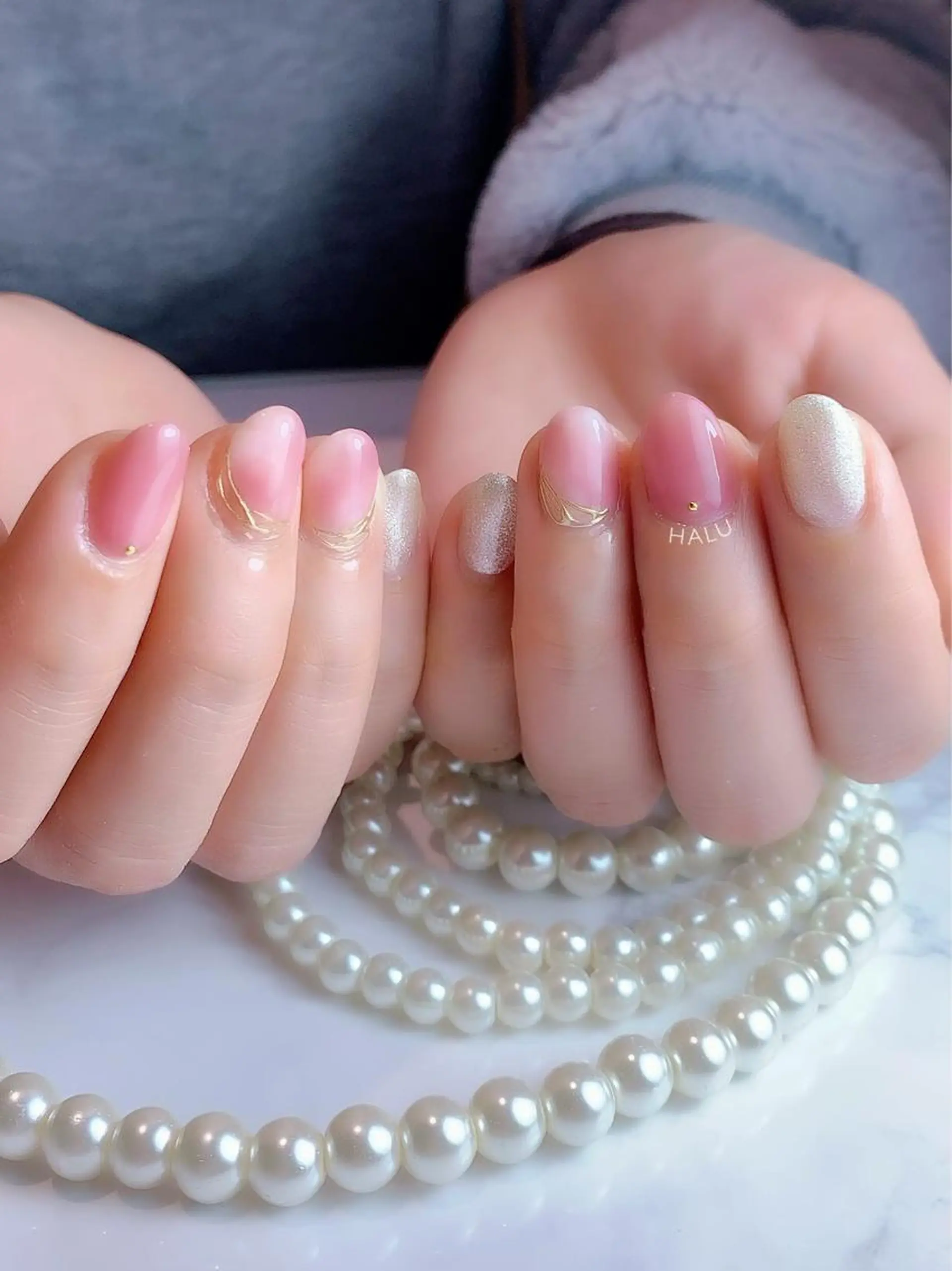 ネイル ニュアンスネイル 春ネイル HALU ハルのネイルデザイン