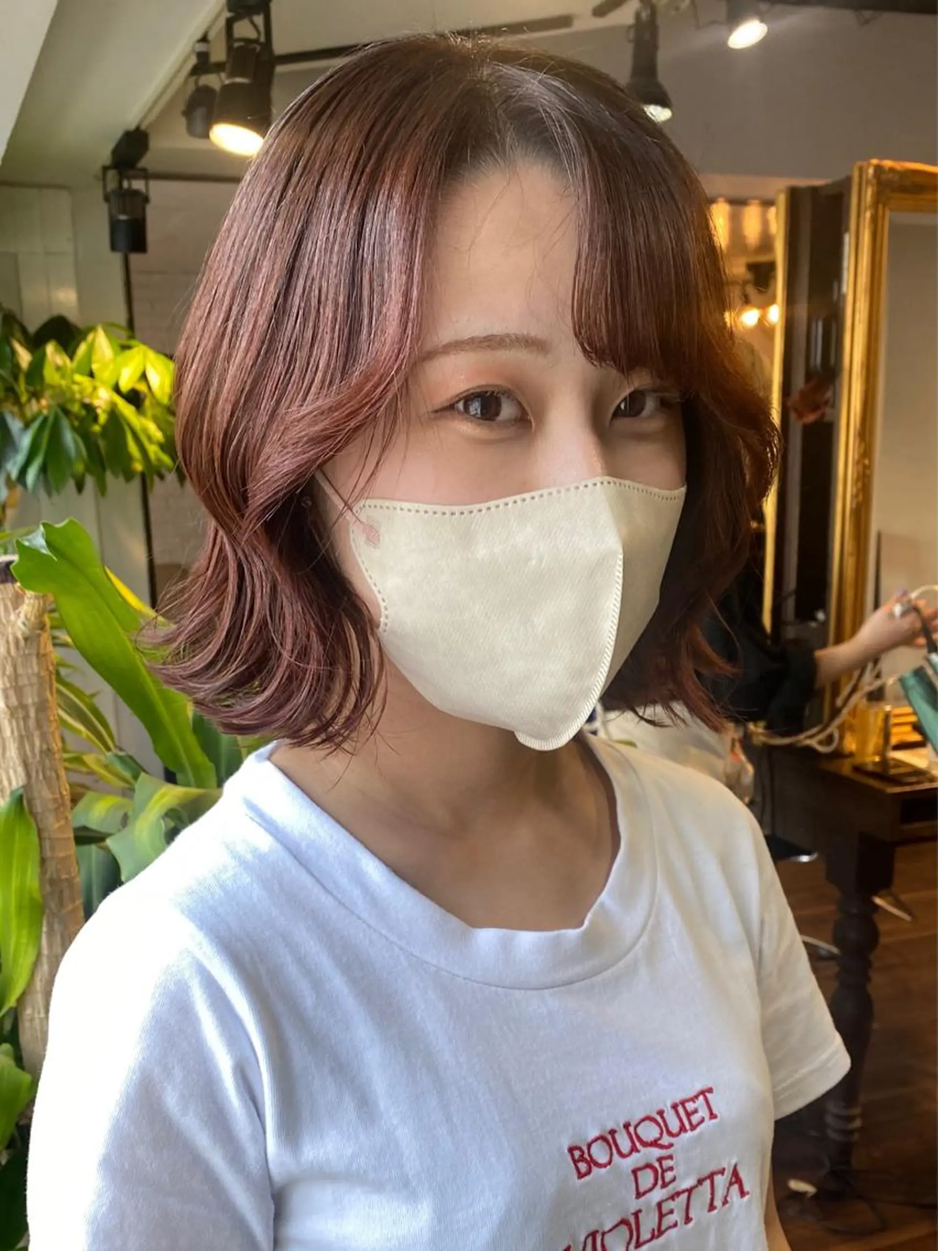 ミディアム カラー ヘアアレンジ ベージュカラー ブラウンカラー ピンクカラー ピンクベージュ ピンクブラウン カット ヘアカラー トリートメント レイヤーカット×髪質 改善🇰🇷シオリのヘアスタイル