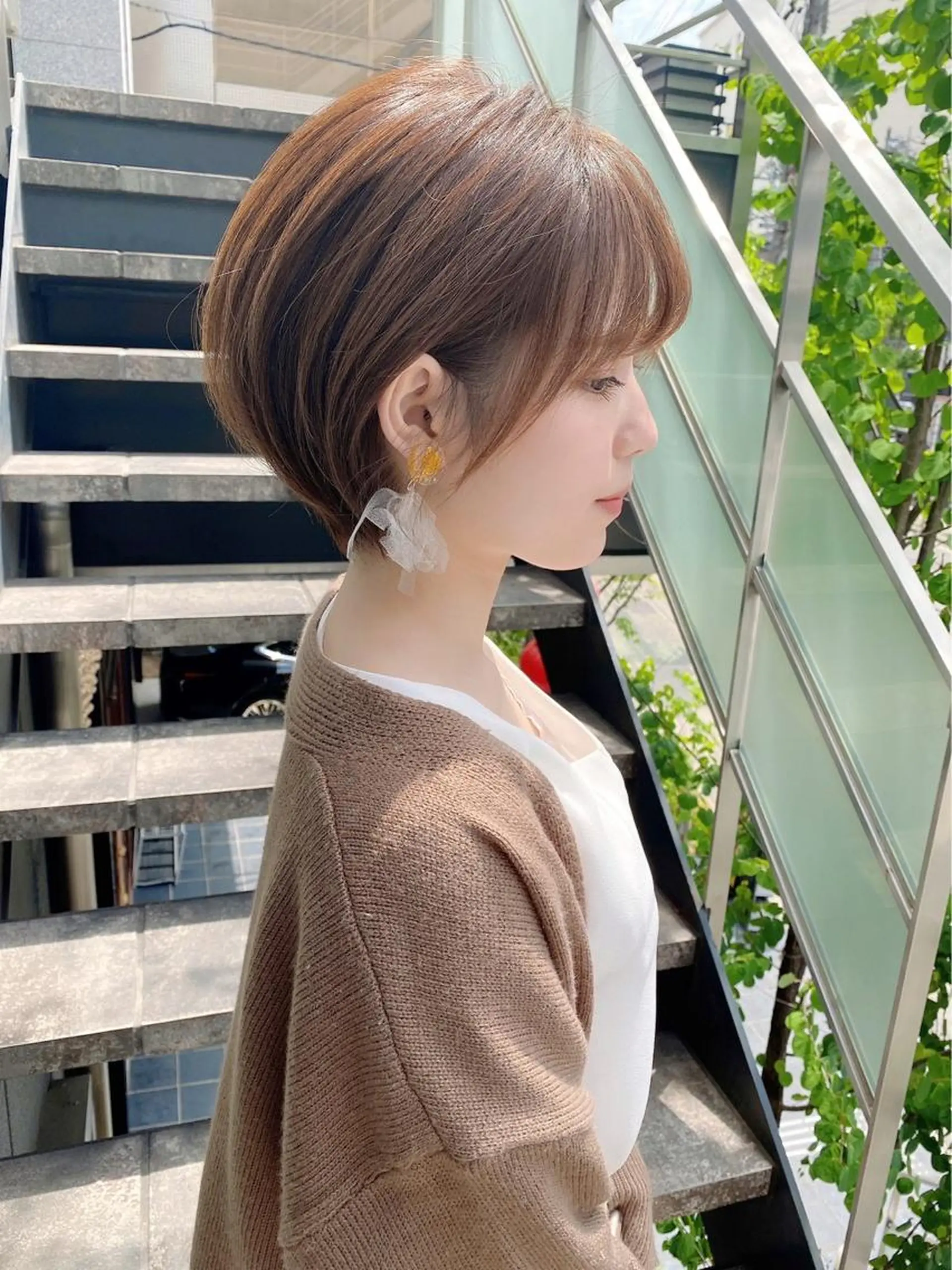 ショート レイヤーカット/ 顔周り 五島巨幹のヘアスタイル