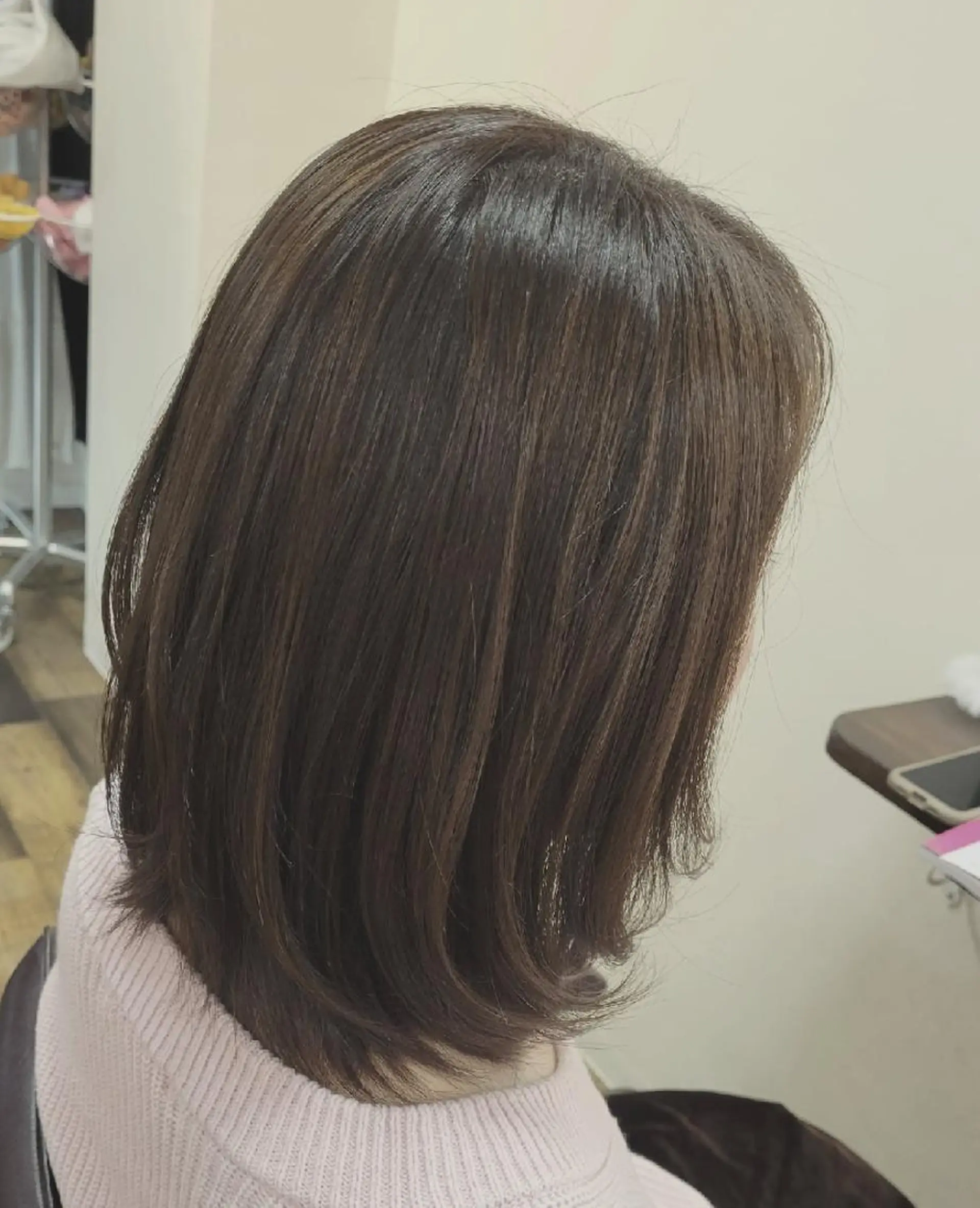 セミロング ハイライト 龍 悠紀のヘアスタイル