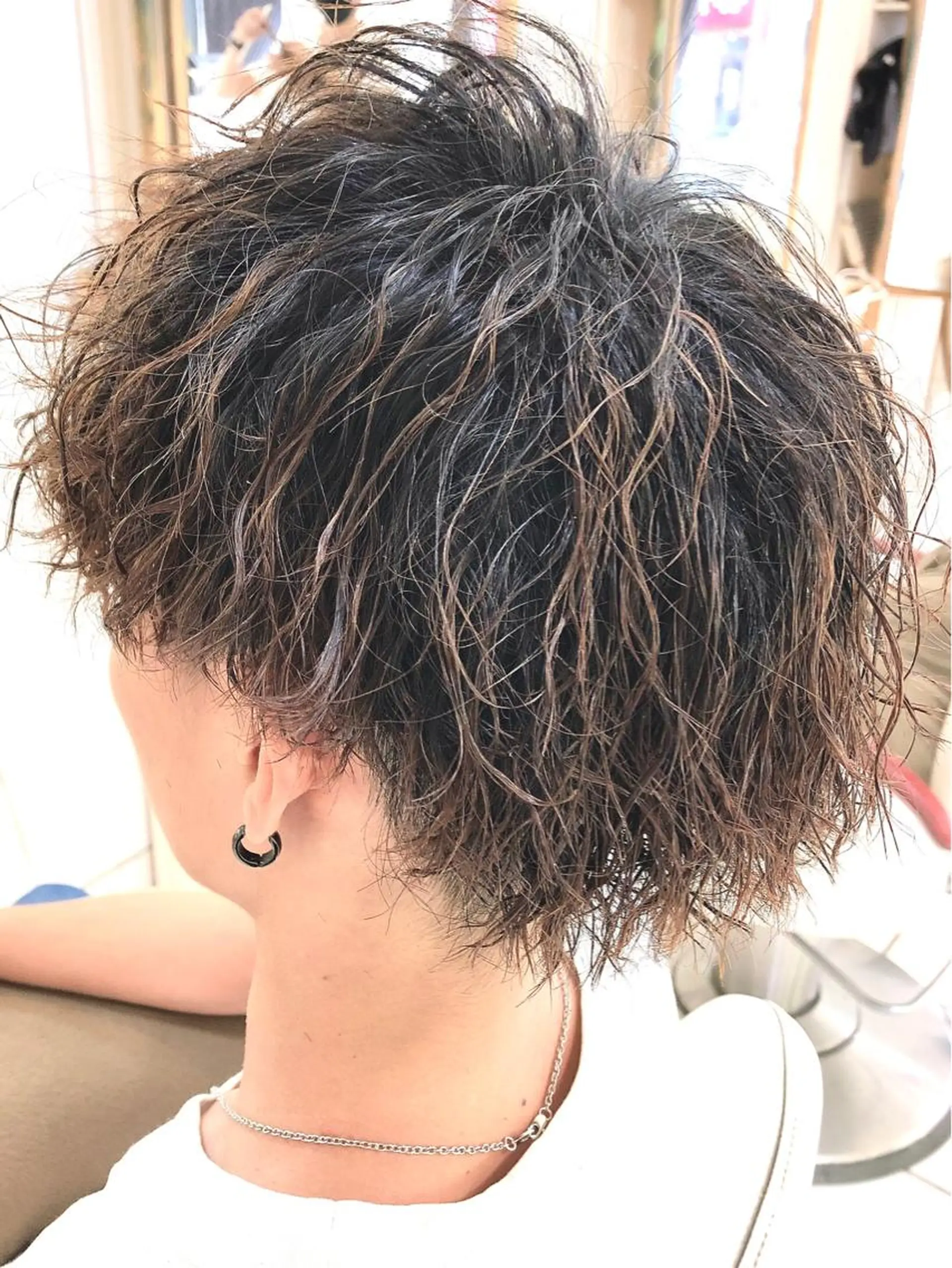 パーマ メンズ カット パーマ 保住 亮太のヘアスタイル