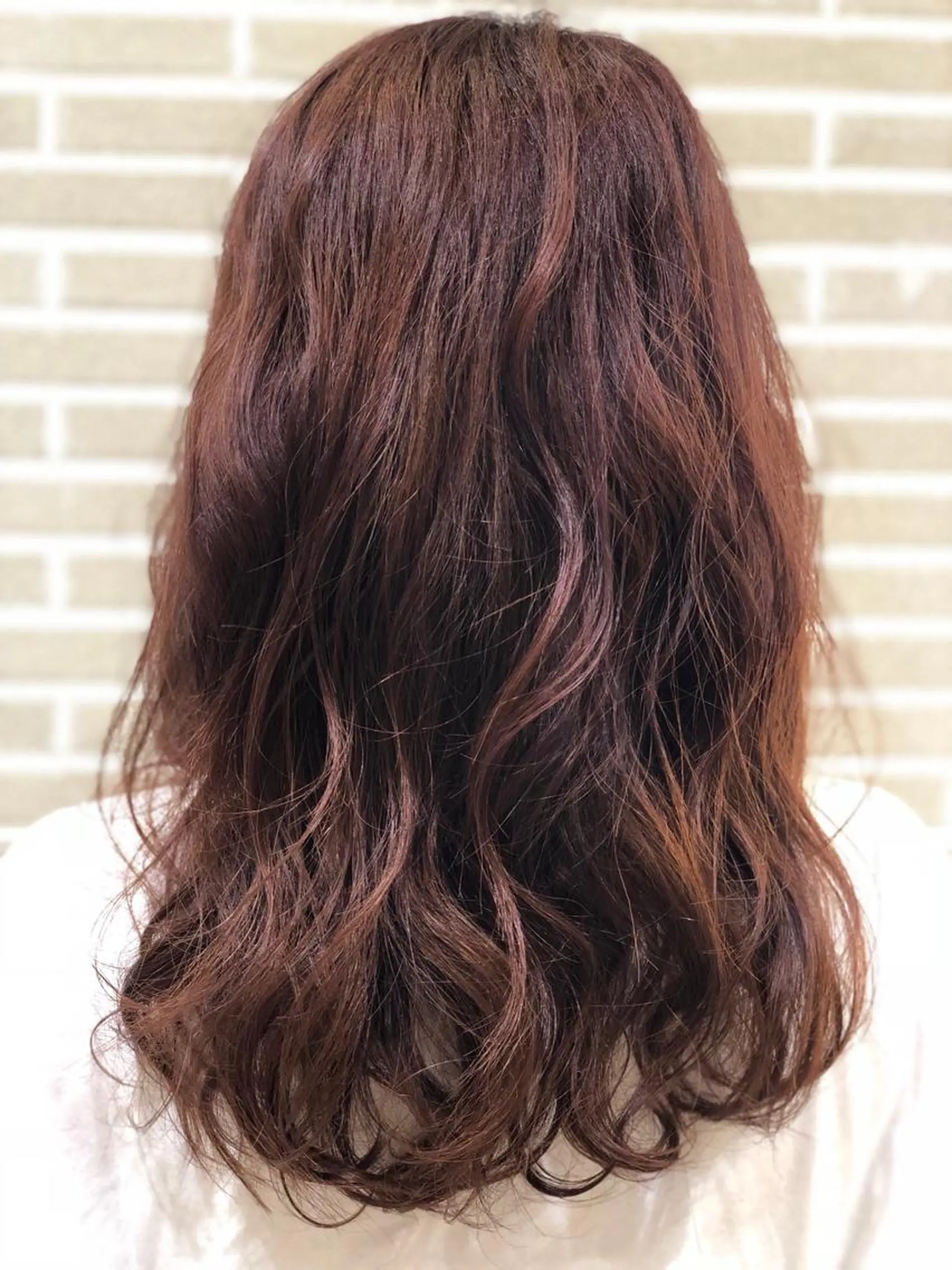 セミロング カラー ヘアアレンジ イルミナカラー ピンクカラー カット ヘアカラー トリートメント 山北 咲子のヘアスタイル