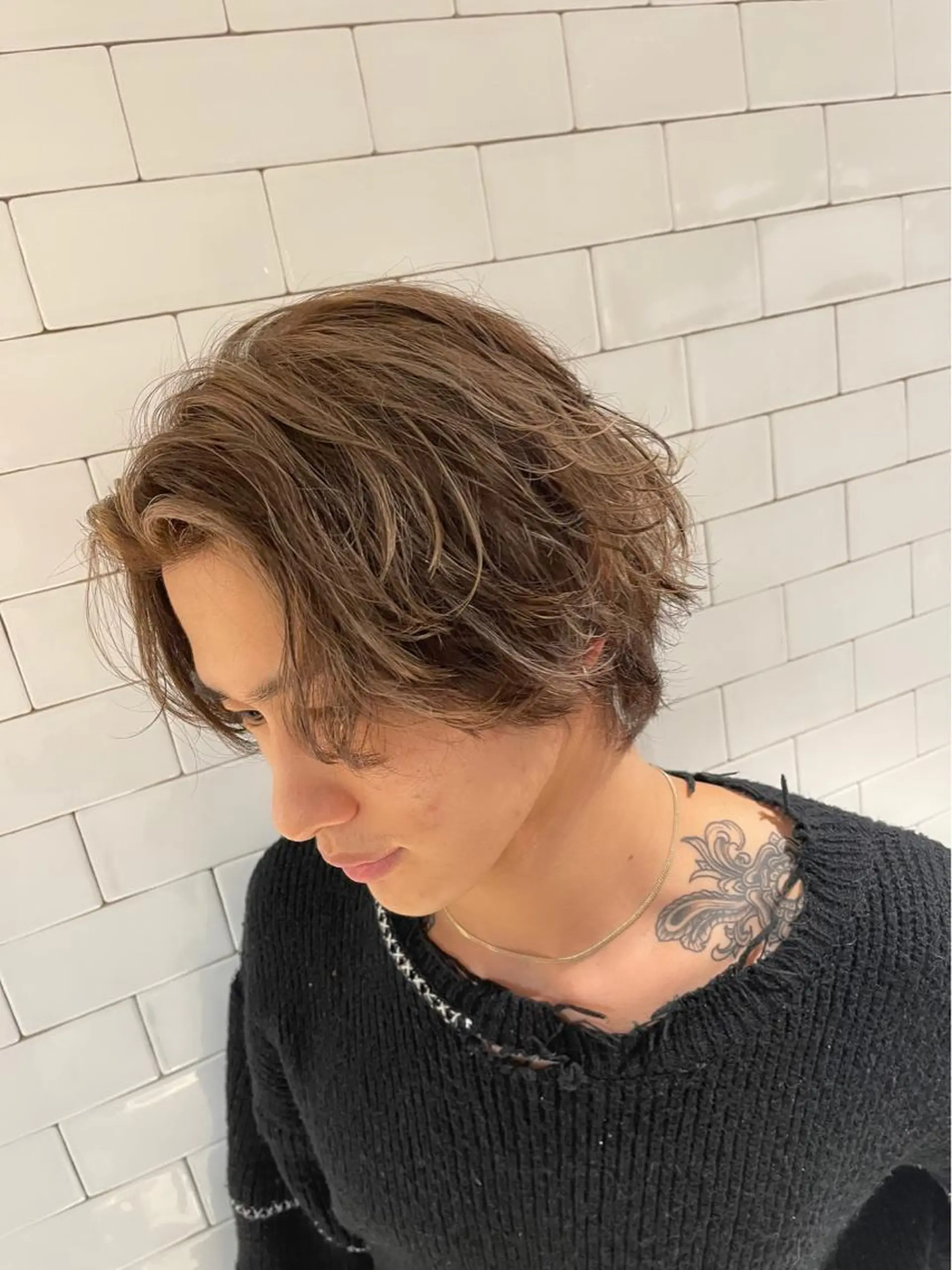 カラー メンズ カット ヘアカラー &chaLme   心斎橋所属・emi/髪質改善/ 韓国風/艶カラーのヘアスタイル