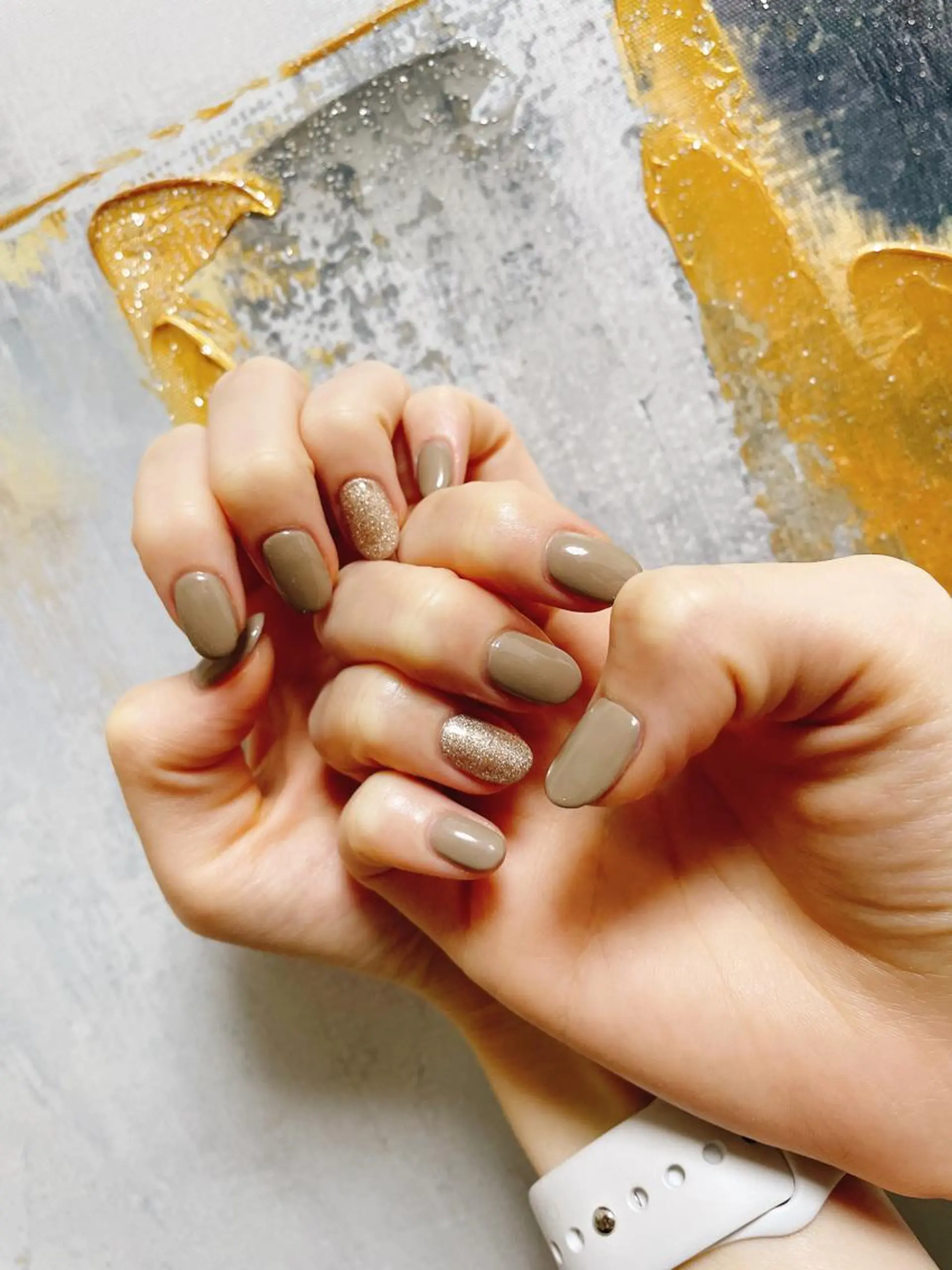 ネイル キラキラネイル ワンカラーネイル mogunail &blowのネイルデザイン