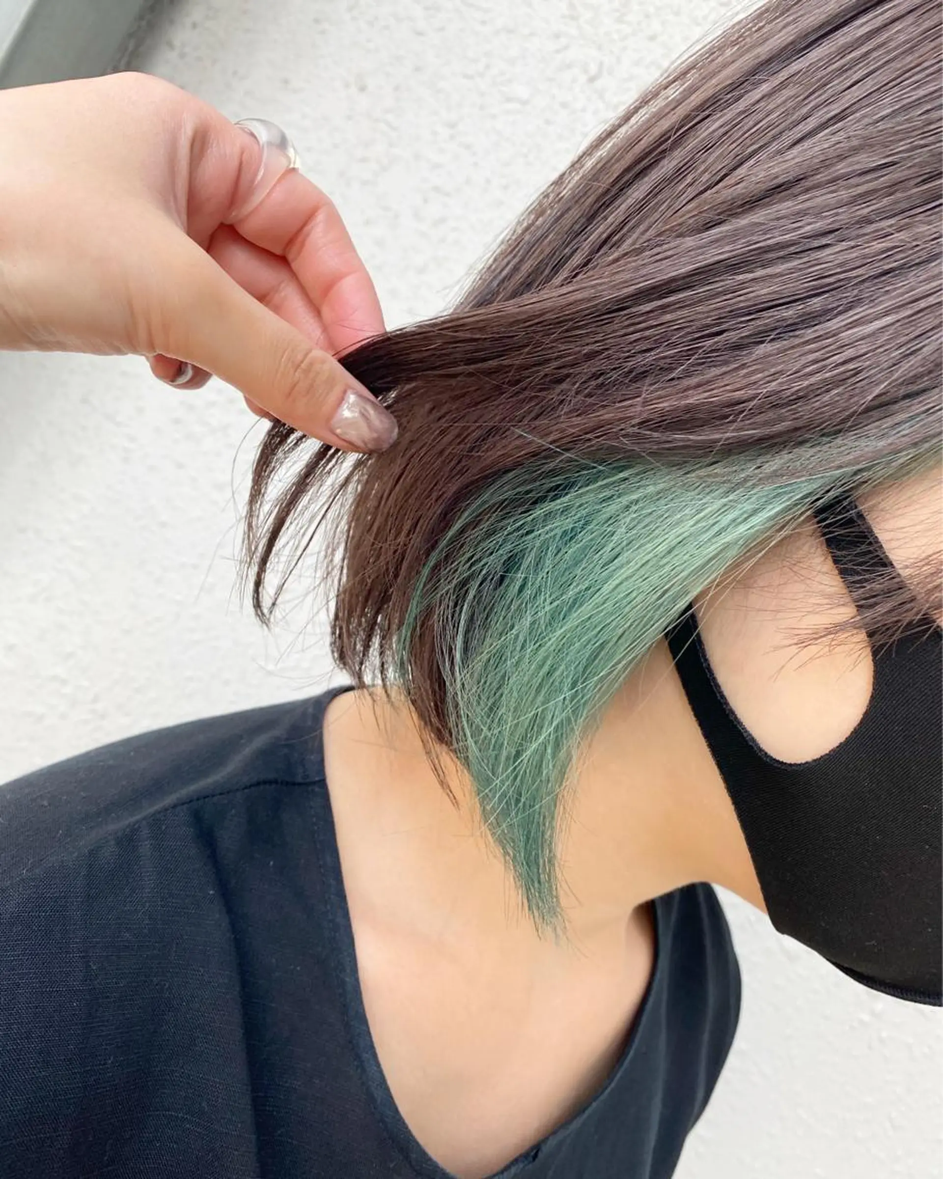 ミディアム カラー ブリーチ カット ヘアカラー トリートメント 後藤紗英/髪質改善 /オリーブベージュのヘアスタイル