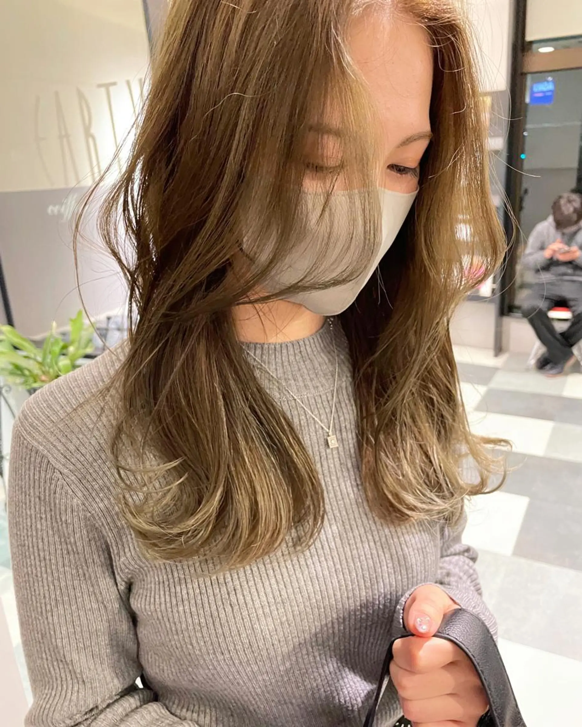 ロング カラー パーマ ヘアカラー トリートメント 上福大翔 【美髪縮毛矯正】のヘアスタイル