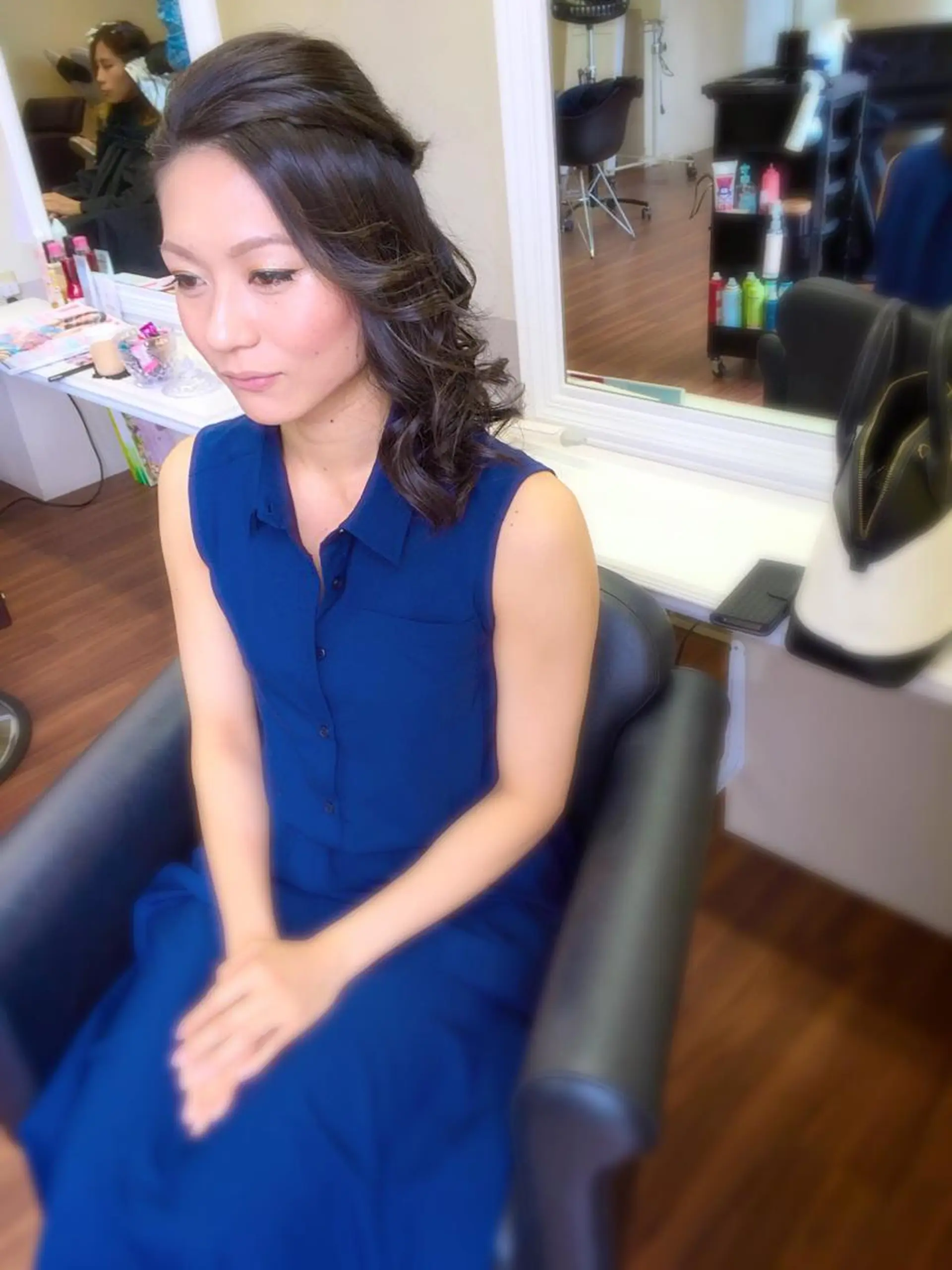 ショート ミディアム セミロング ロング カラー パーマ ヘアアレンジ ハーフアップ 成松 勇治のヘアスタイル