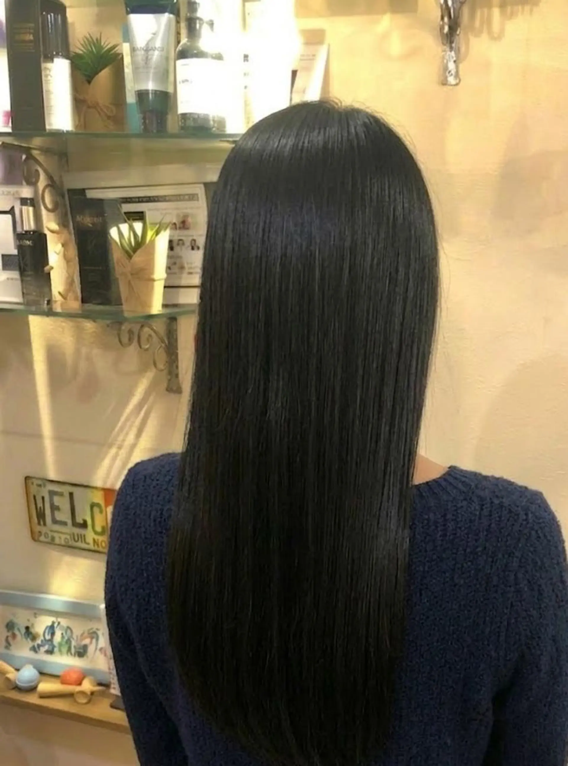 ロング カラー 黒髪 ロング カット ヘアカラー トリートメント ヘッドスパ flencia 丸 和博｜カットのヘアスタイル