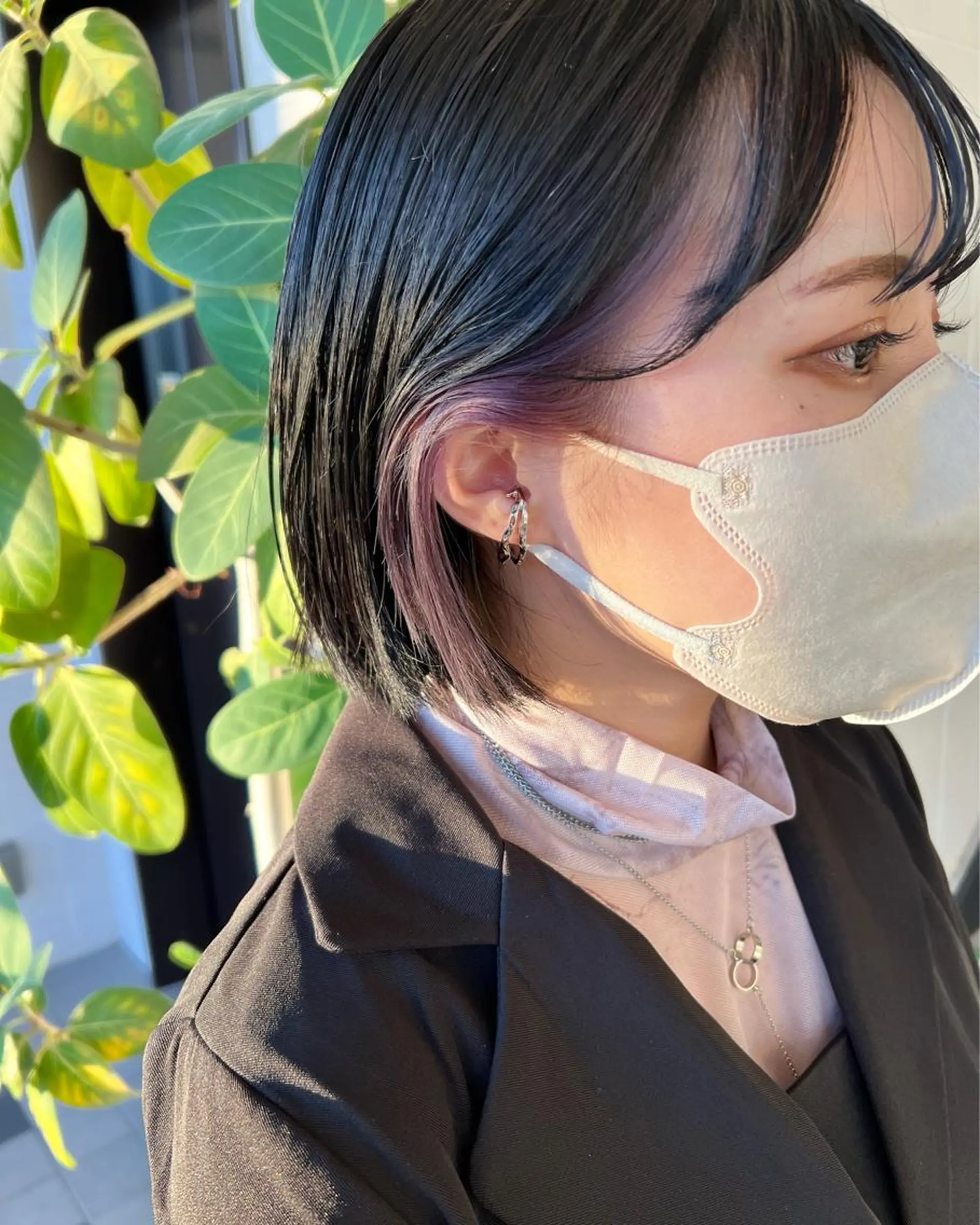 ショート カラー ラベンダーカラー ボブ 白髪ぼかし/髪質改善 梅原響輝のヘアスタイル