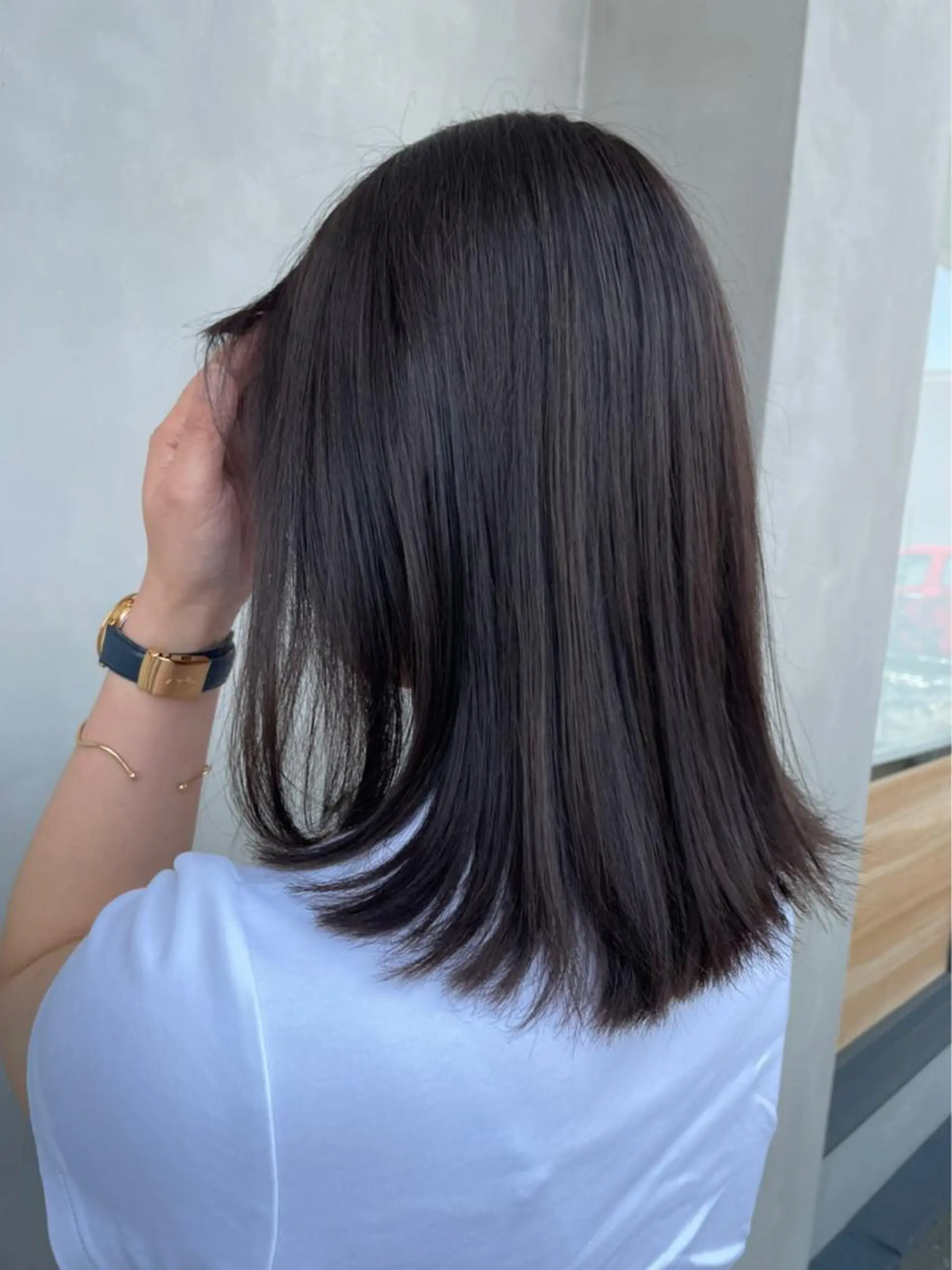 ミディアム カラー ブリーチ 透明感カラー ブリーチなしカラー 名古屋／デザイン／ ブリーチ/松井亮磨のヘアスタイル