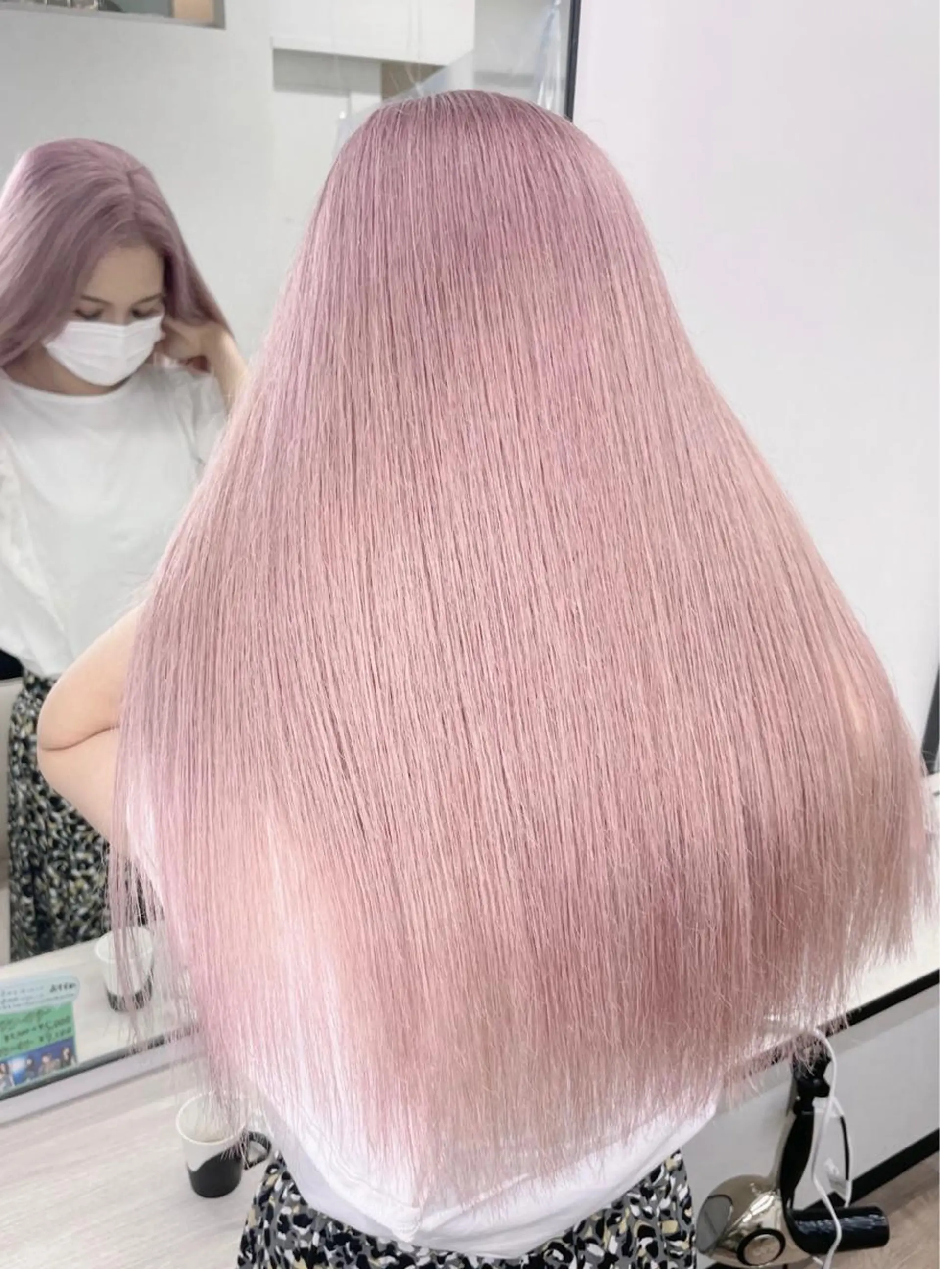 ロング カラー ブリーチ ピンクカラー ホワイトピンク ロング 名古屋ハイトーン/ 🐶ブリーチ専門店のヘアスタイル