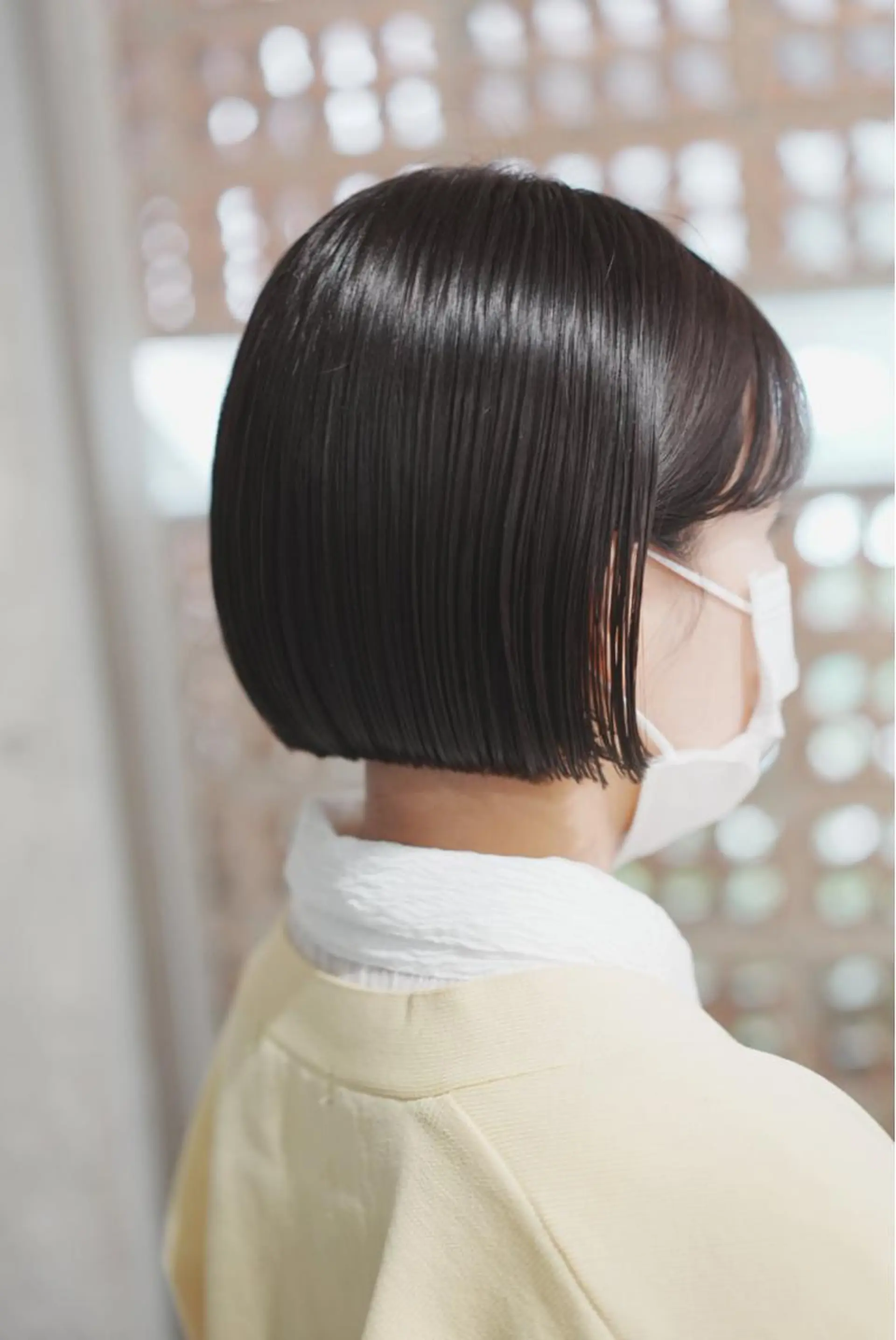 ショート カラー ボブパーマコテ巻き風 パーマNo1深江秀平のヘアスタイル