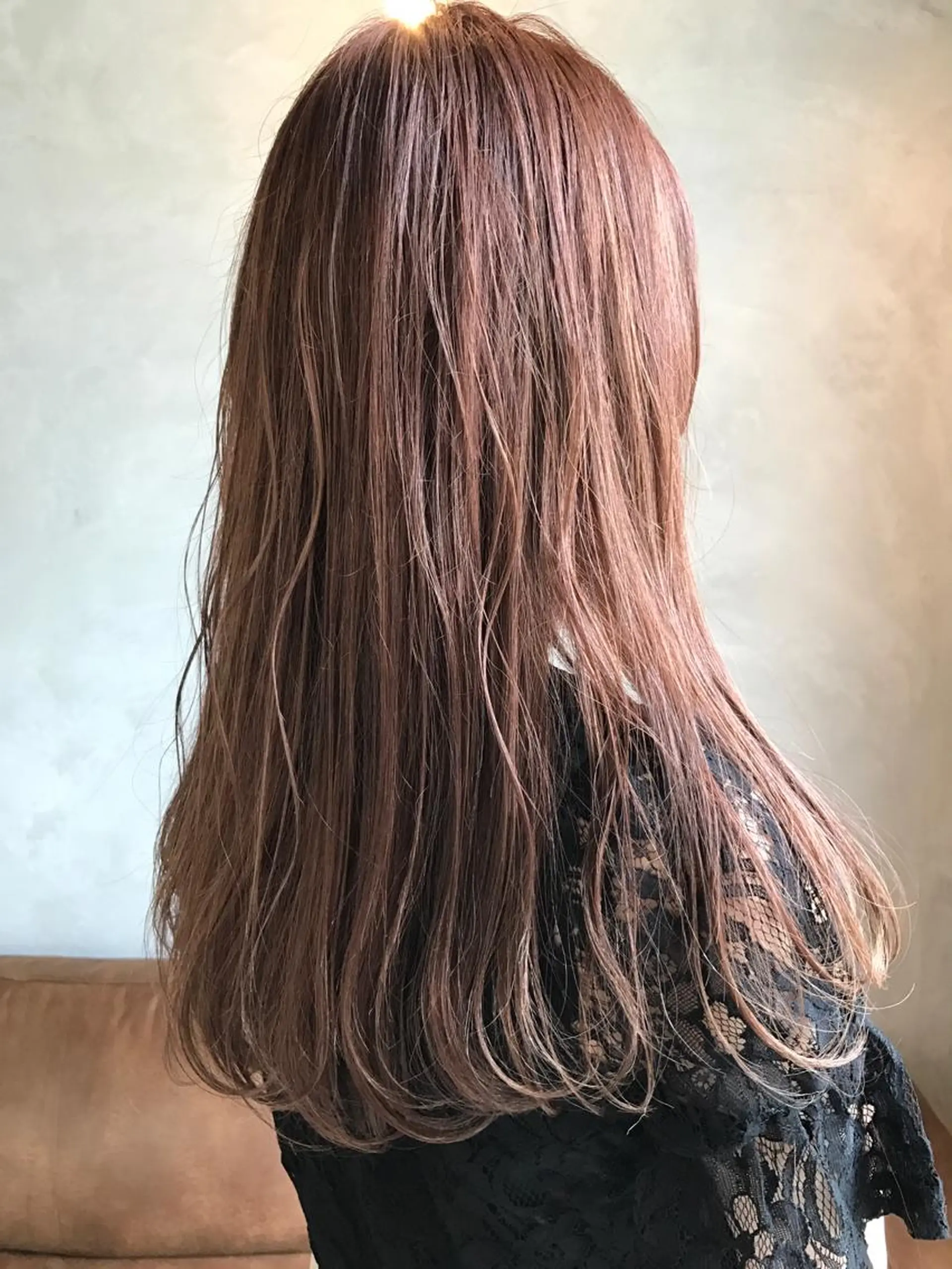 ロング カラー ベージュカラー ハイライトカラー ピンクカラー ピンクベージュ ハイライト クドウレイ fifth渋谷のヘアスタイル