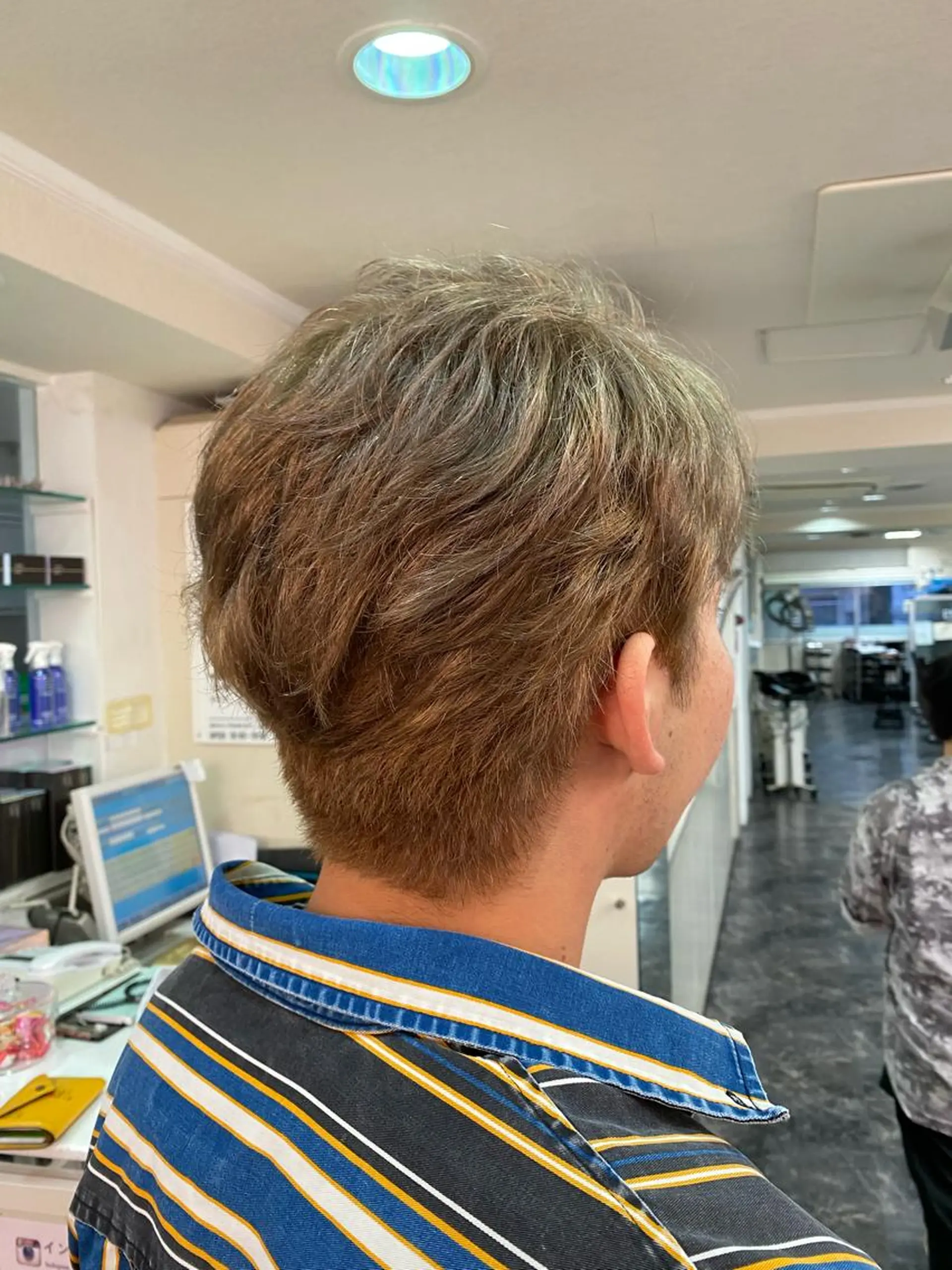 カラー メンズ 黒髪 木下 広太のヘアスタイル