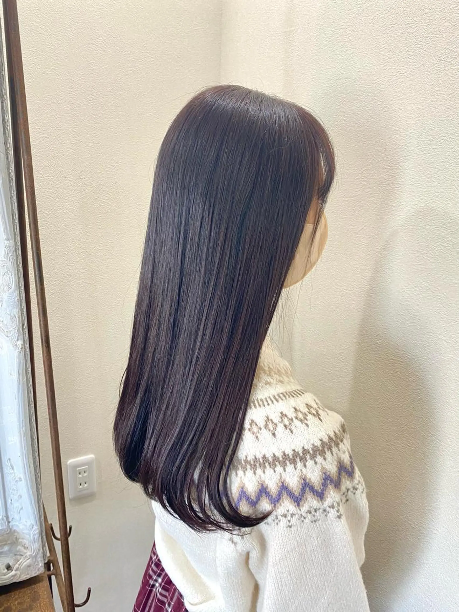 ロング ピンクブラウン カット ヘアカラー ▷SAN   KAKU所属・長岡 俊樹のヘアスタイル