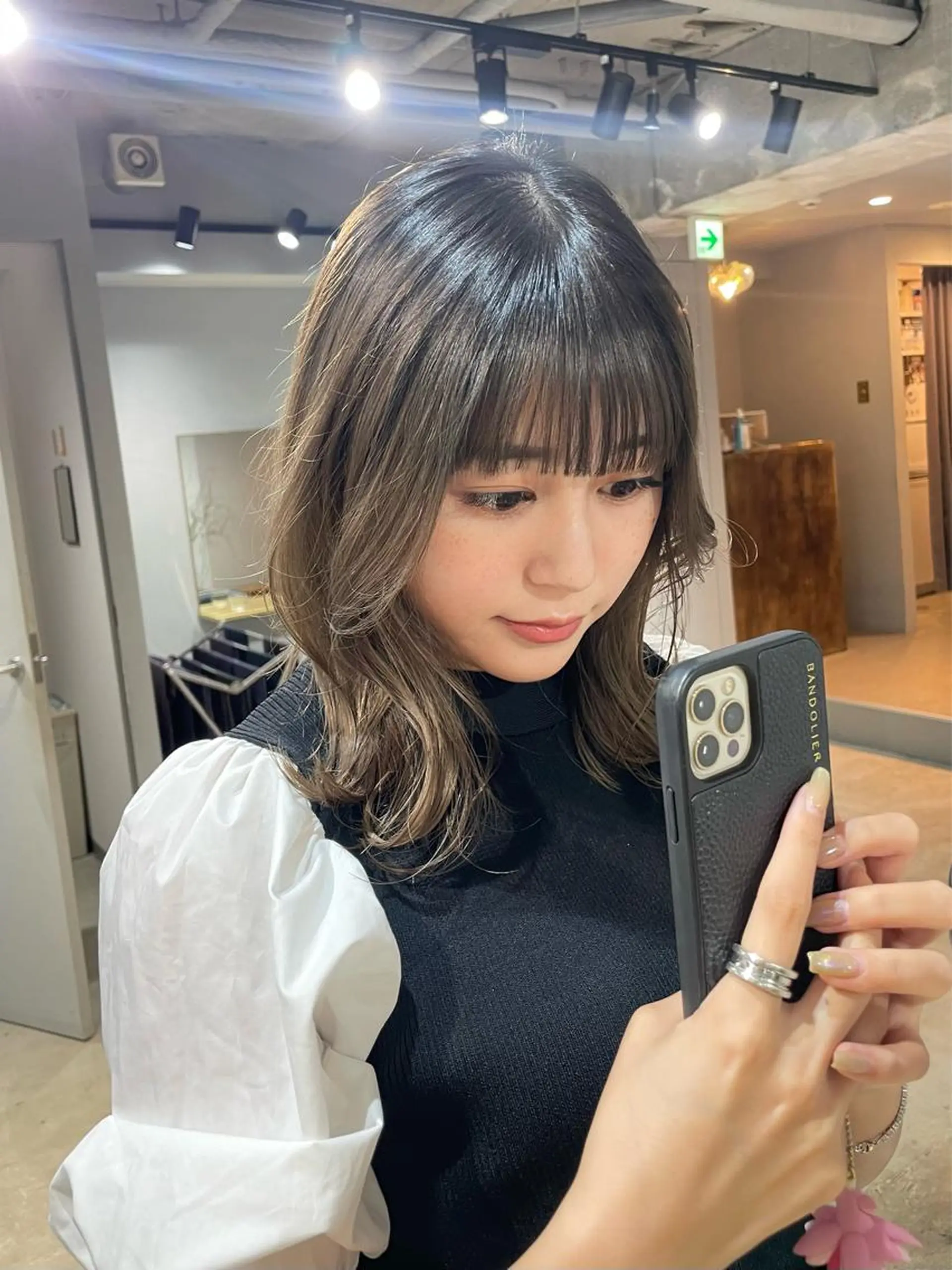 ミディアム カラー 【表参道】Ruri デジタルパーマのヘアスタイル